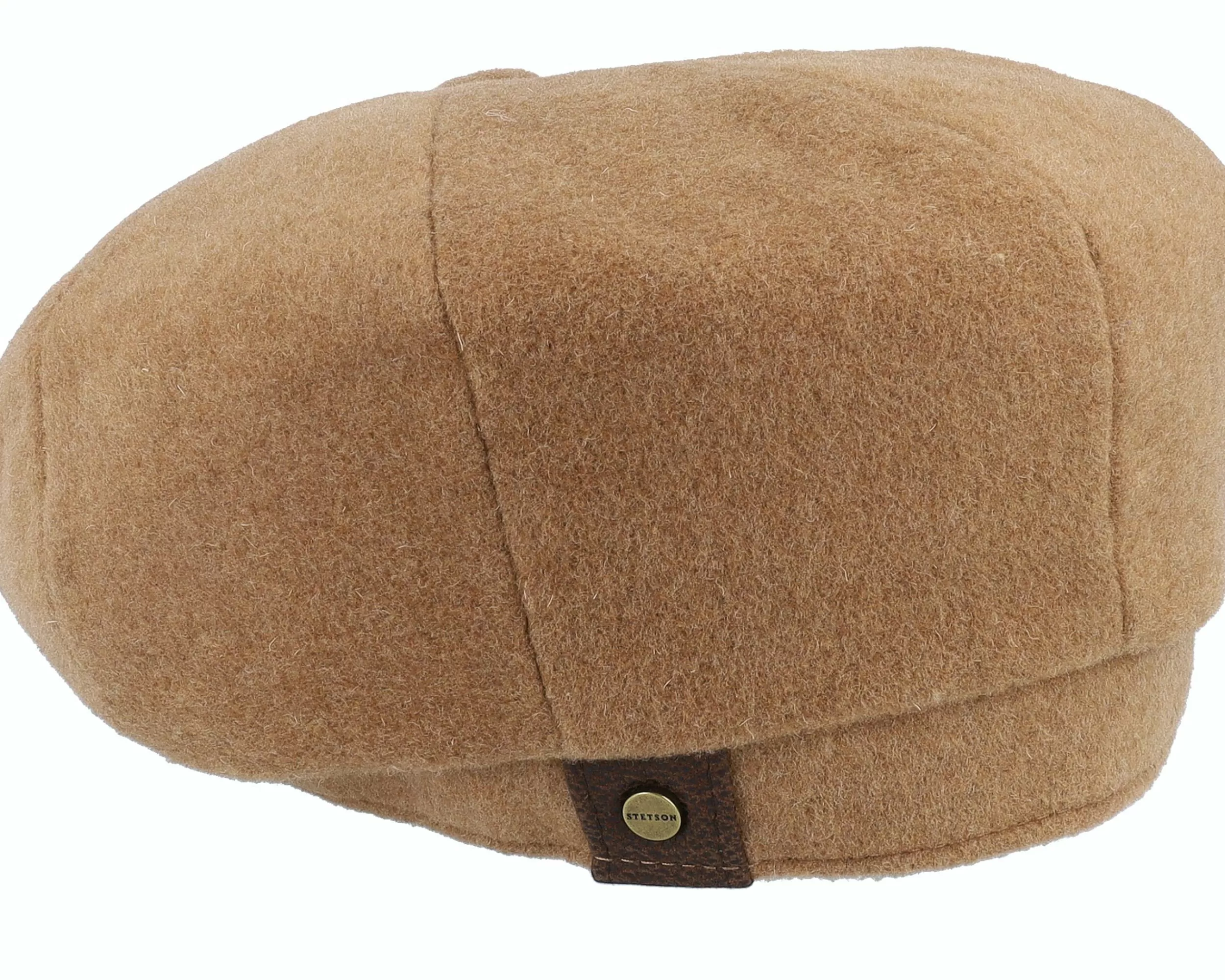 Stetson Hatteras Wool/Cashmere Camel Flatcap - -Unisex Flat Caps