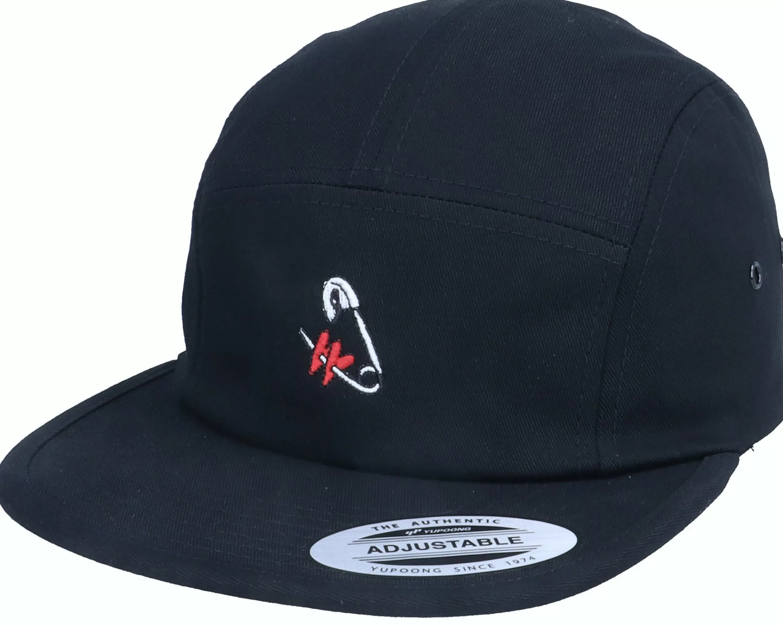 Abducted Hearts Safety Pin Black 5-Panel - -Unisex 5-Panel