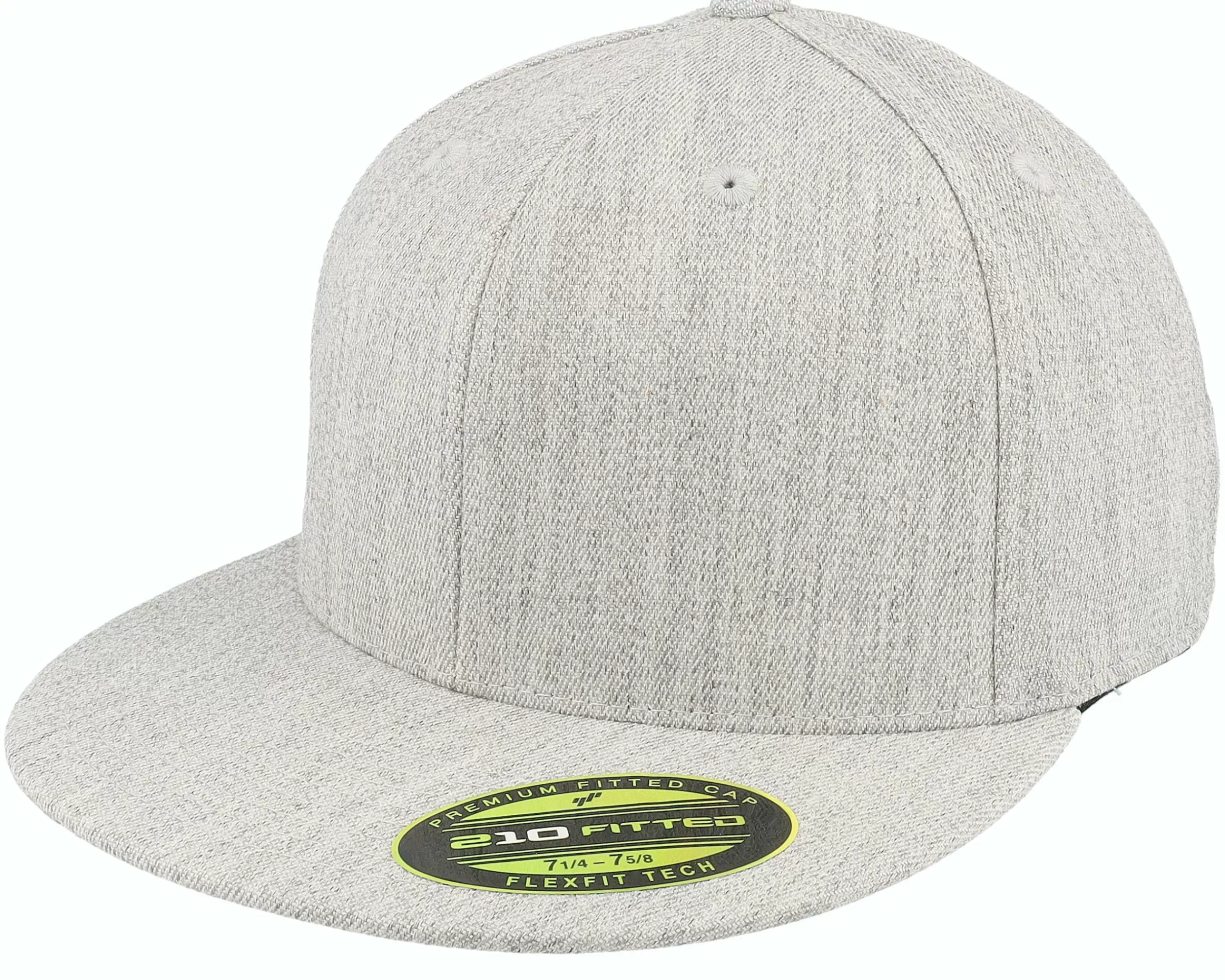 Flexfit Heather Grey Premium 210 Fitted - -Unisex Fitted