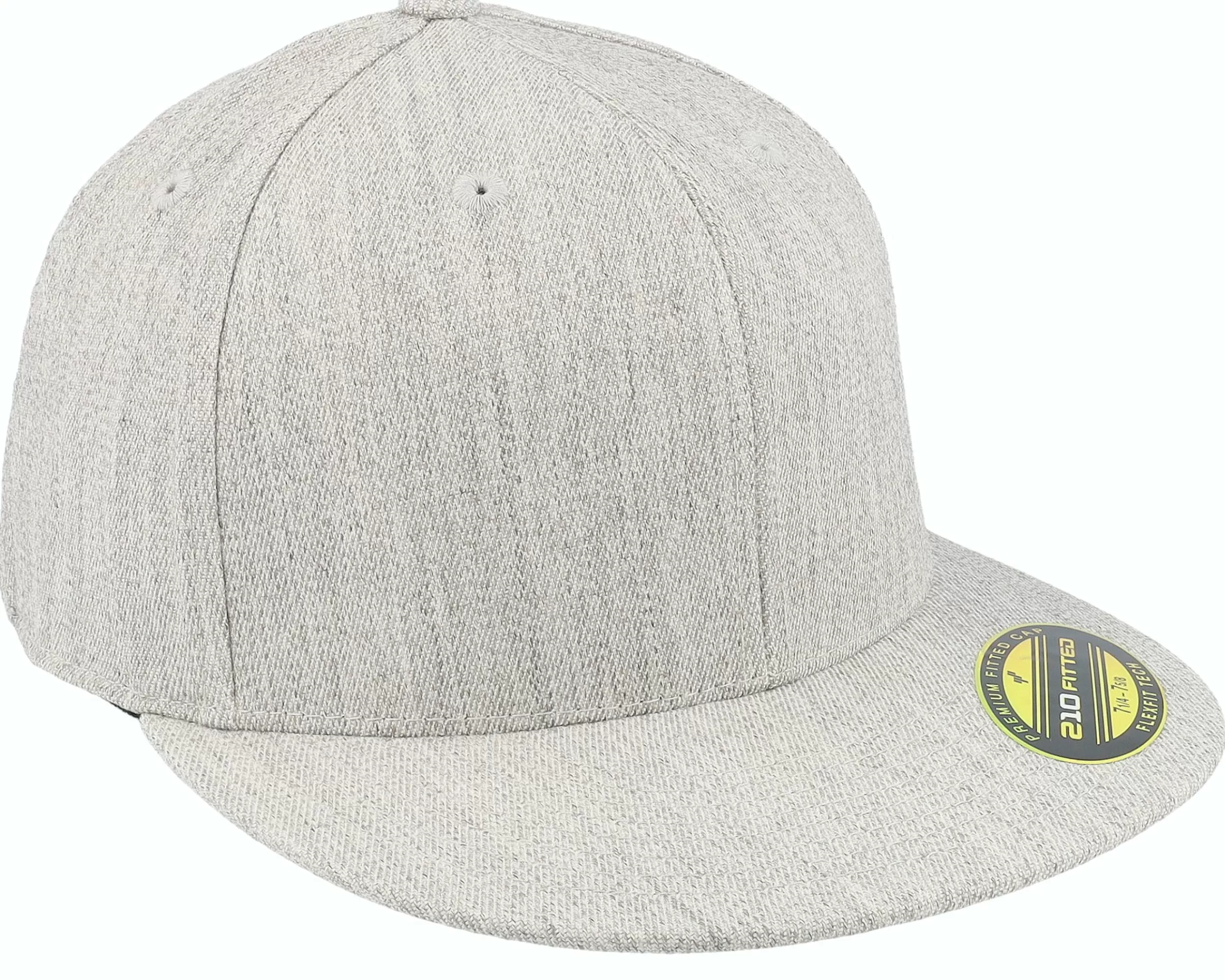 Flexfit Heather Grey Premium 210 Fitted - -Unisex Fitted