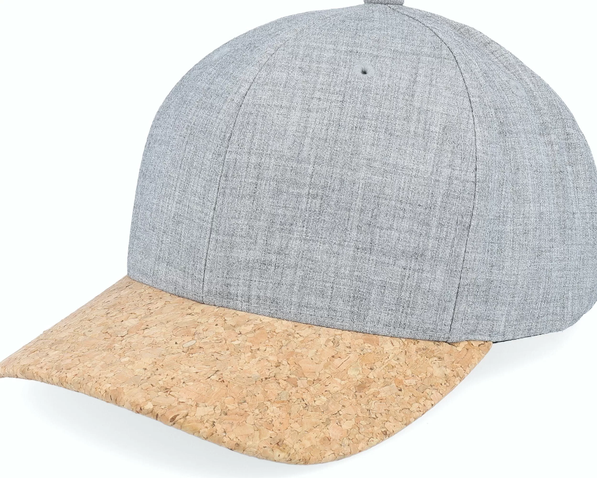 Yupoong Heather Grey/Cork Adjustable - -Unisex Adjustable