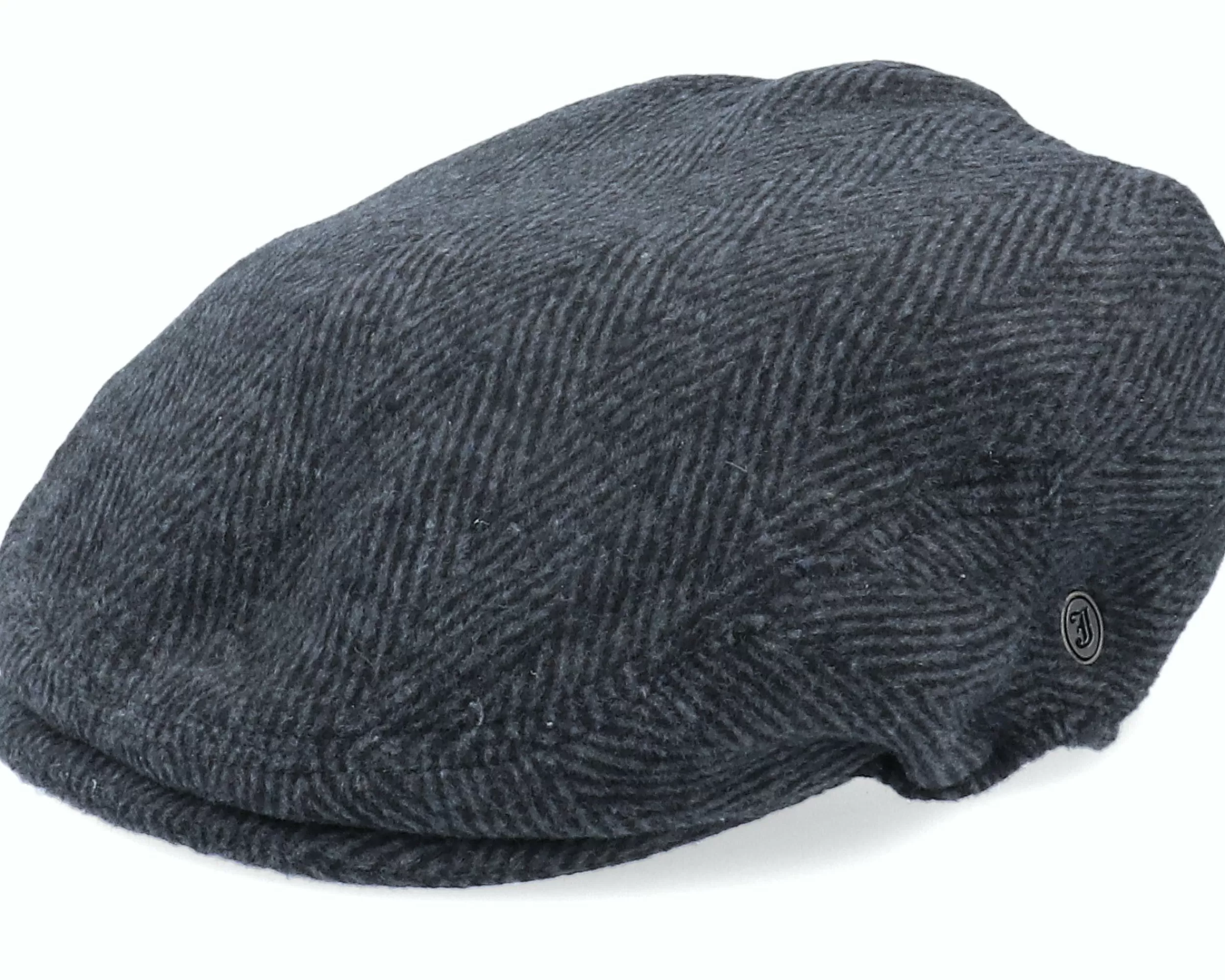 Jaxon & James Herringbone Charcoal Flat Cap - -Unisex Flat Caps