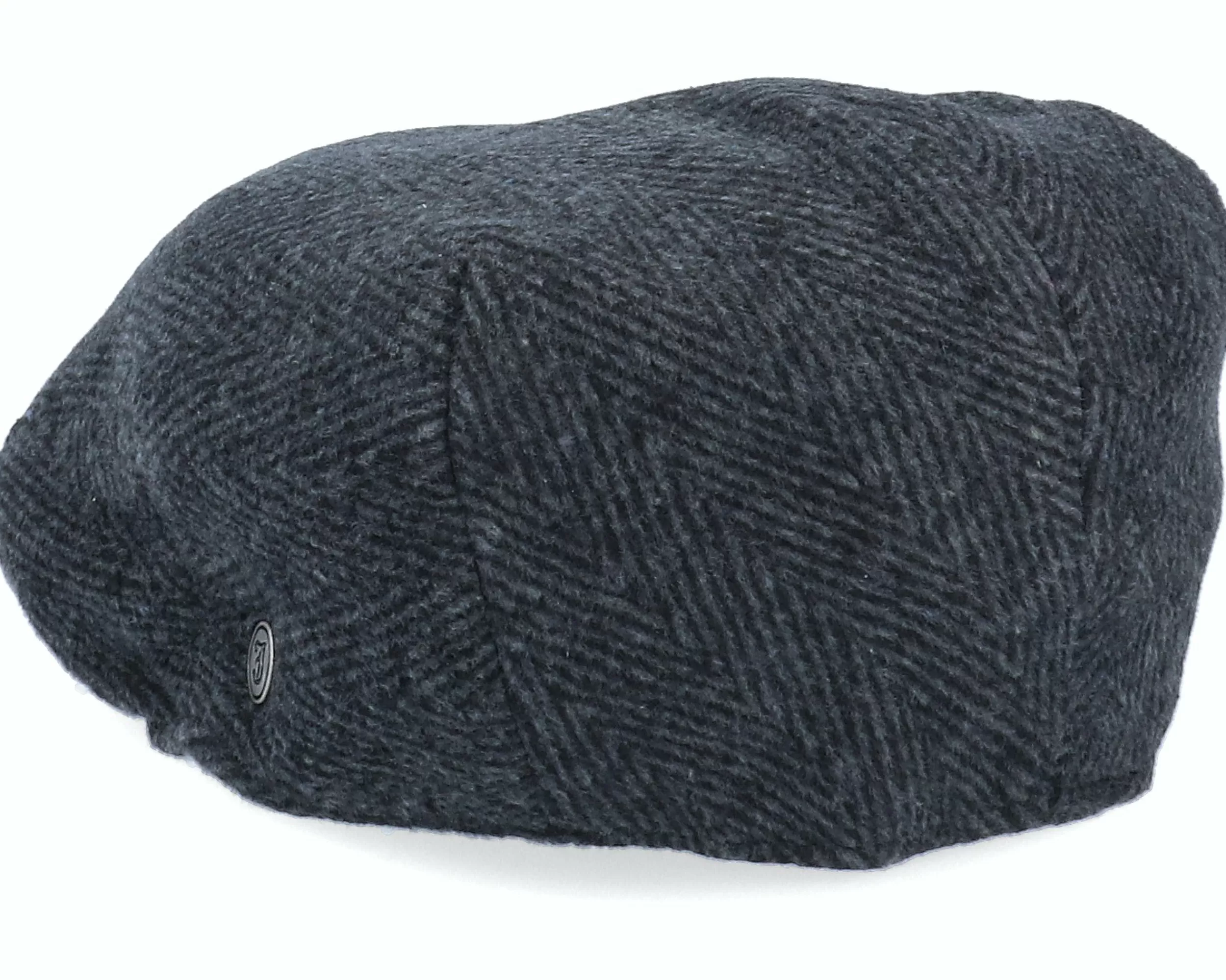 Jaxon & James Herringbone Charcoal Flat Cap - -Unisex Flat Caps