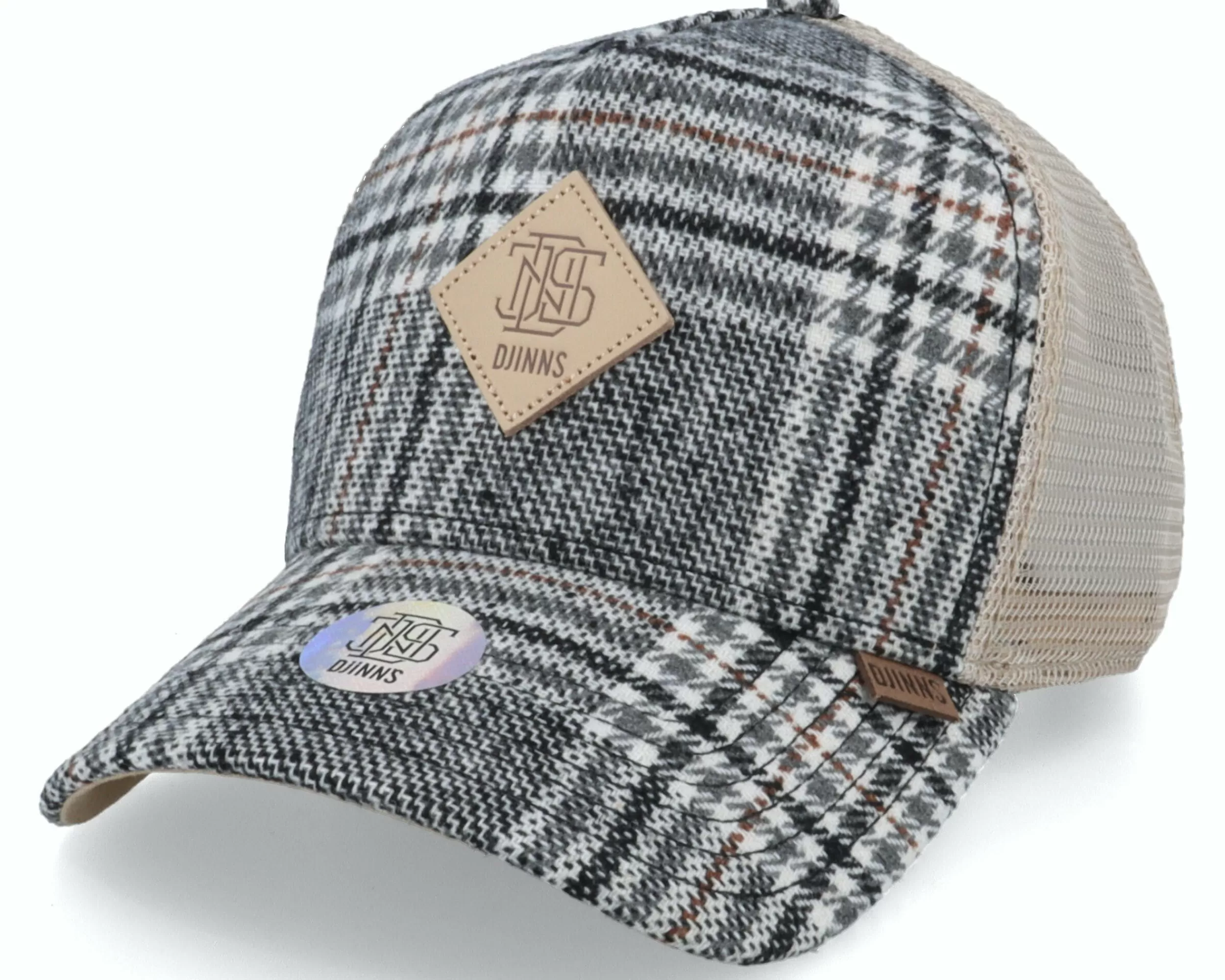 Djinns Hft Check Tweed Camel Trucker - -Unisex Trucker