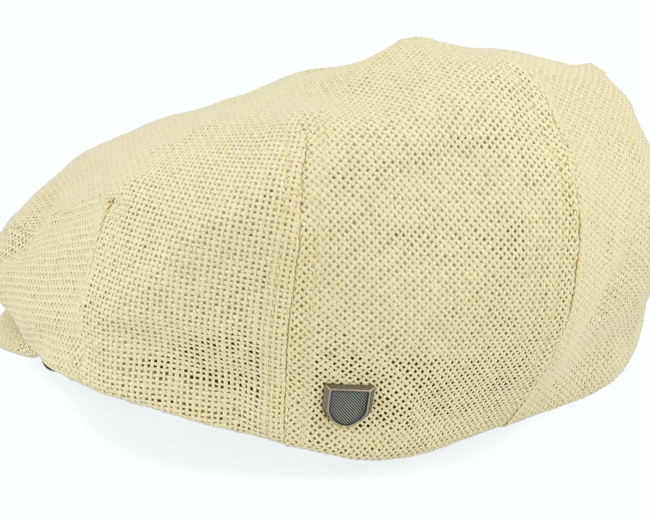 Brixton Hooligan Lw X Cap Natural Straw Snap Cap - -Unisex Flat Caps