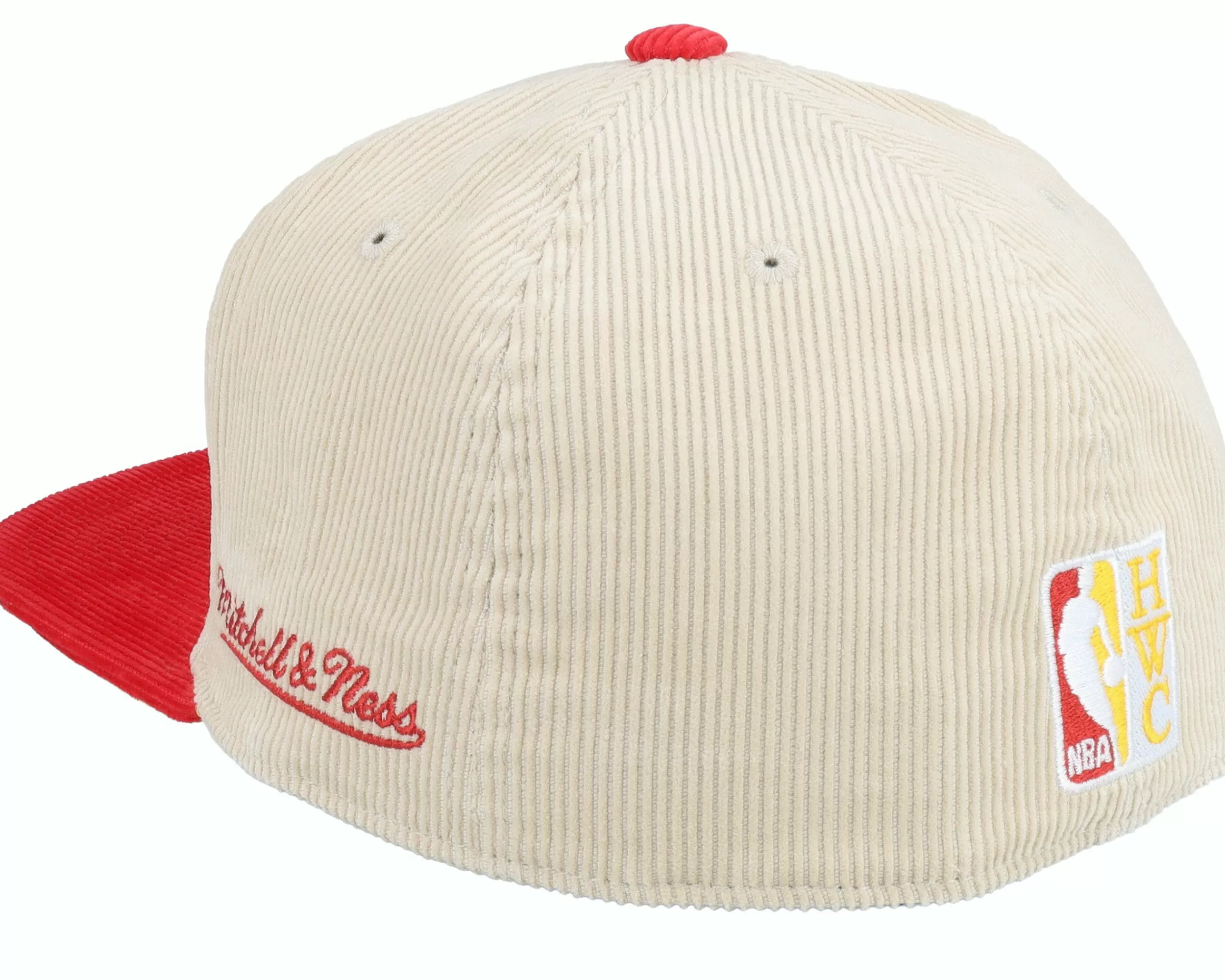 Mitchell & Ness Houston Rockets Team Cord Off White Fitted - -Unisex Fitted