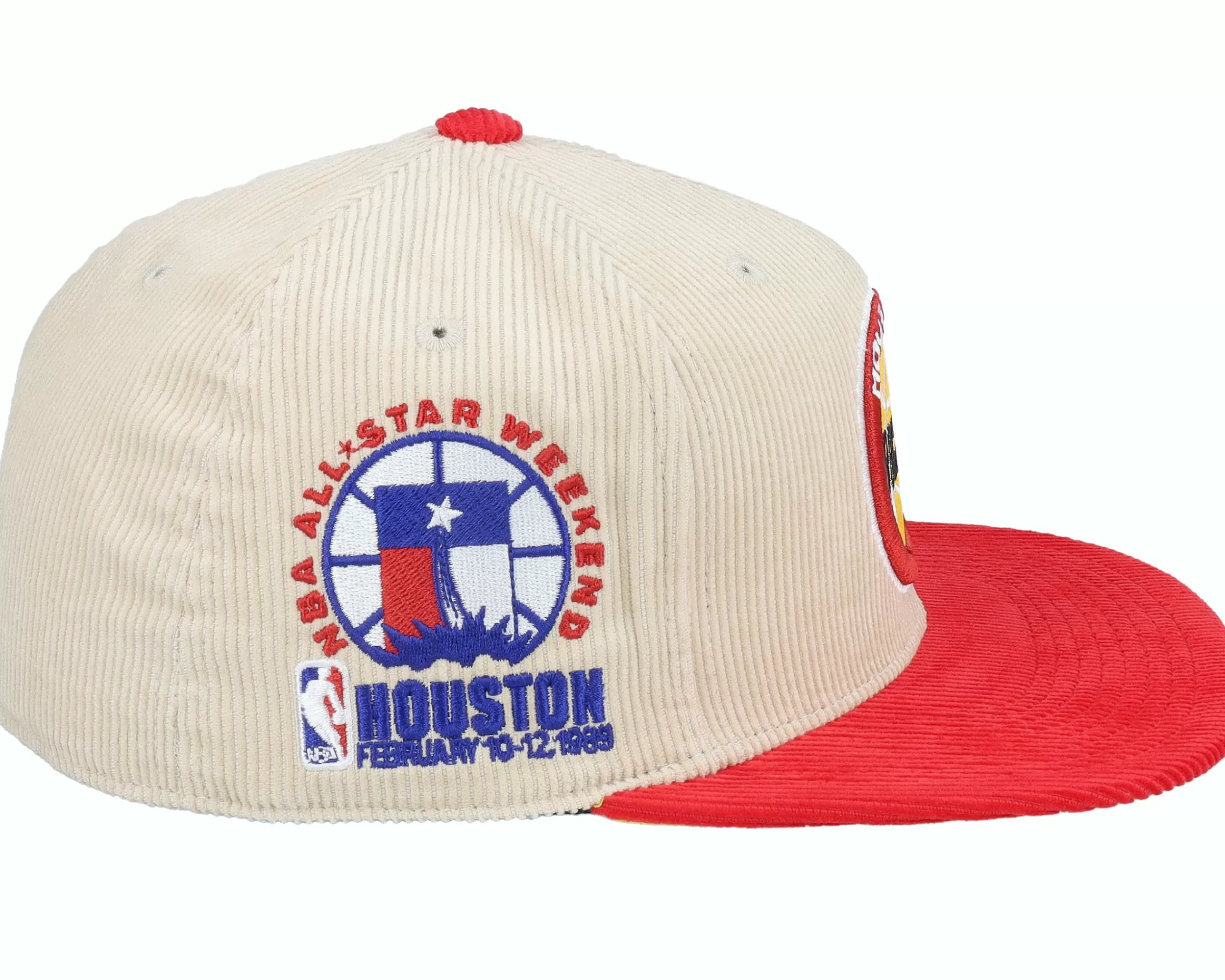 Mitchell & Ness Houston Rockets Team Cord Off White Fitted - -Unisex Fitted