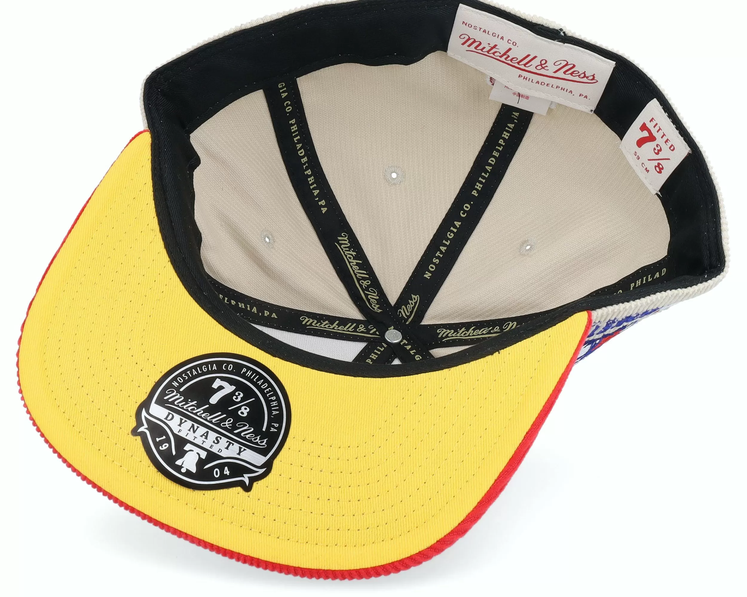 Mitchell & Ness Houston Rockets Team Cord Off White Fitted - -Unisex Fitted