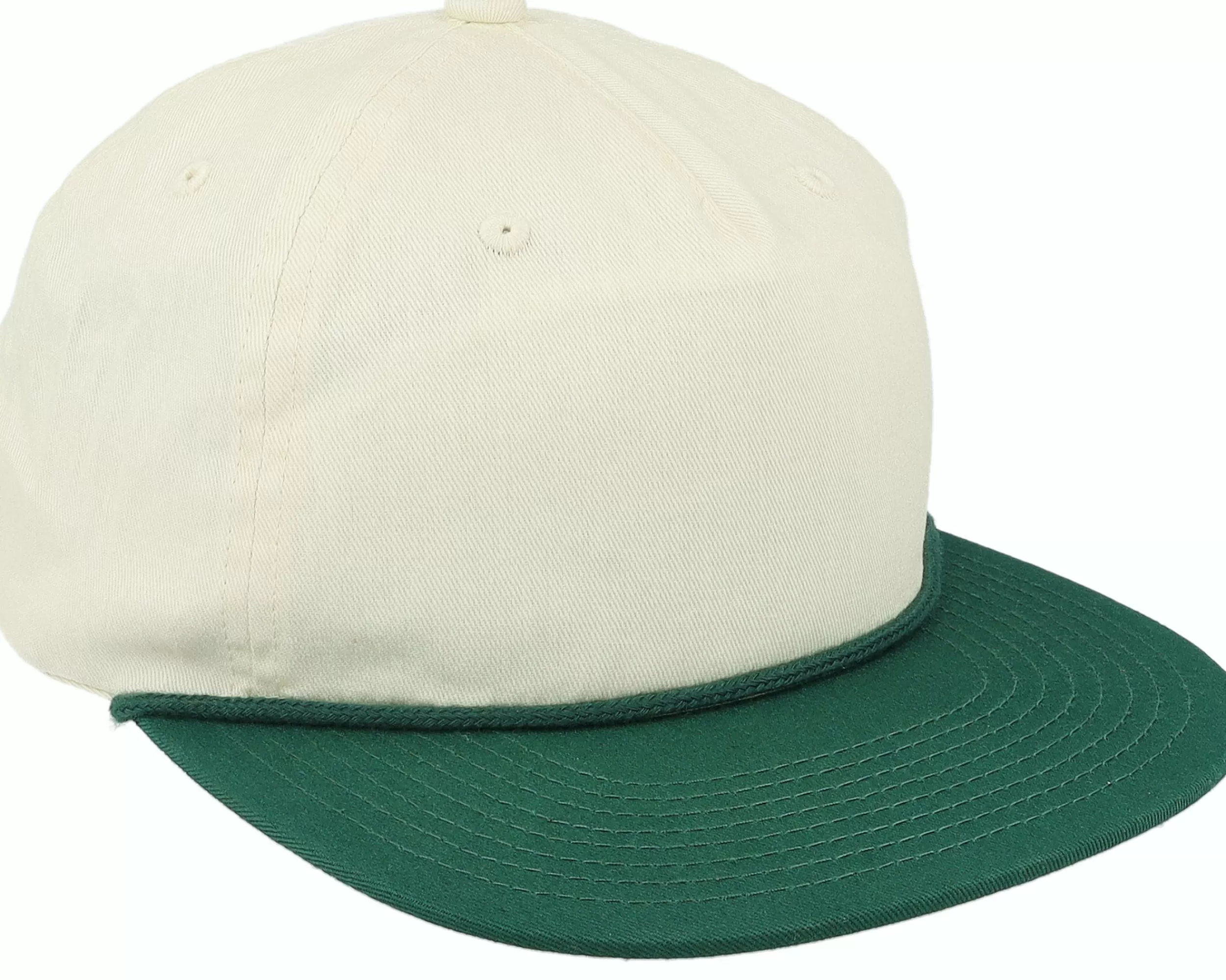 Equip Ivory/Light Forest Rope 5-Panel Snapback - -Unisex Snapback