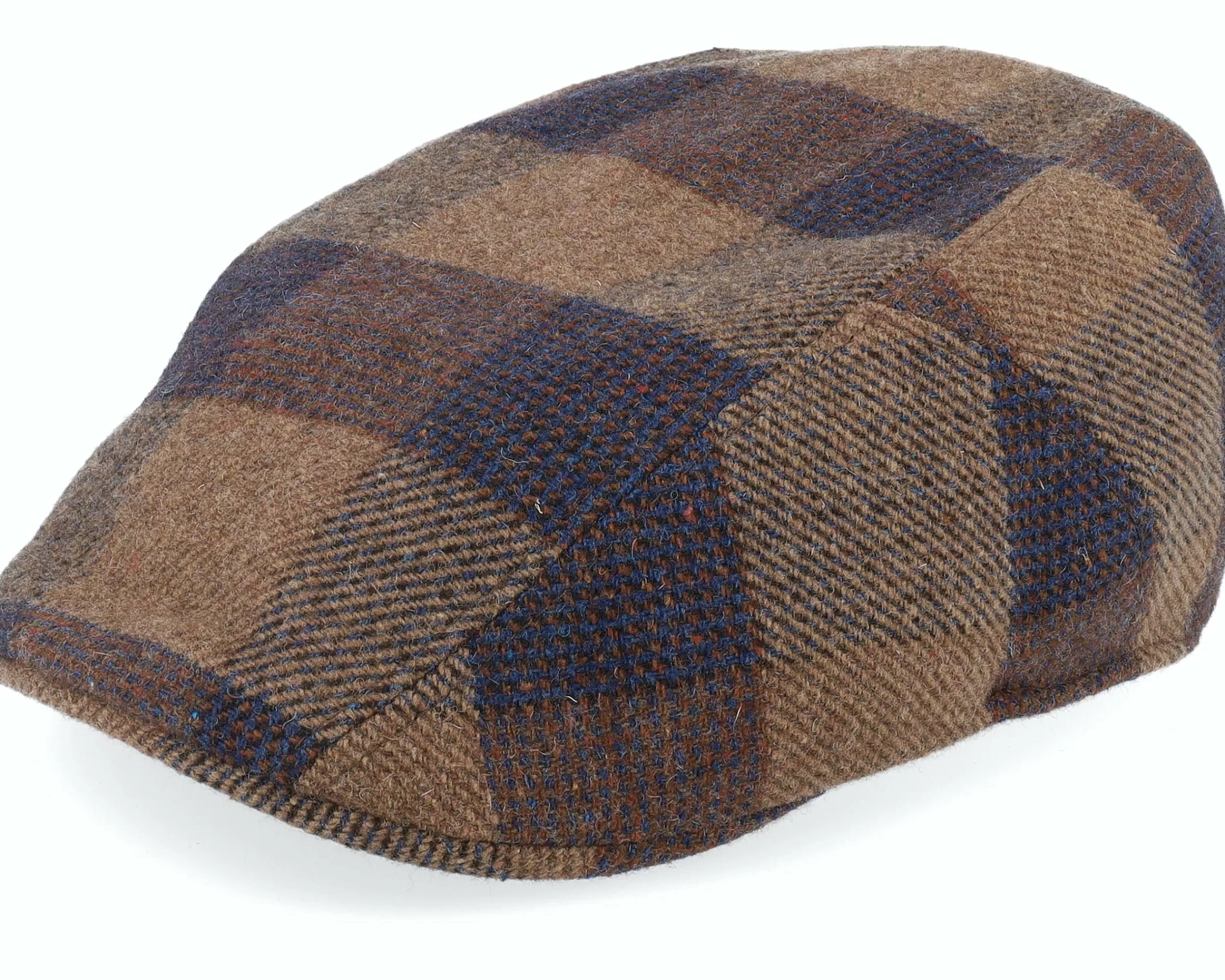 Stetson Ivy Cap Check Wool Brown Flat Cap - -Unisex Flat Caps