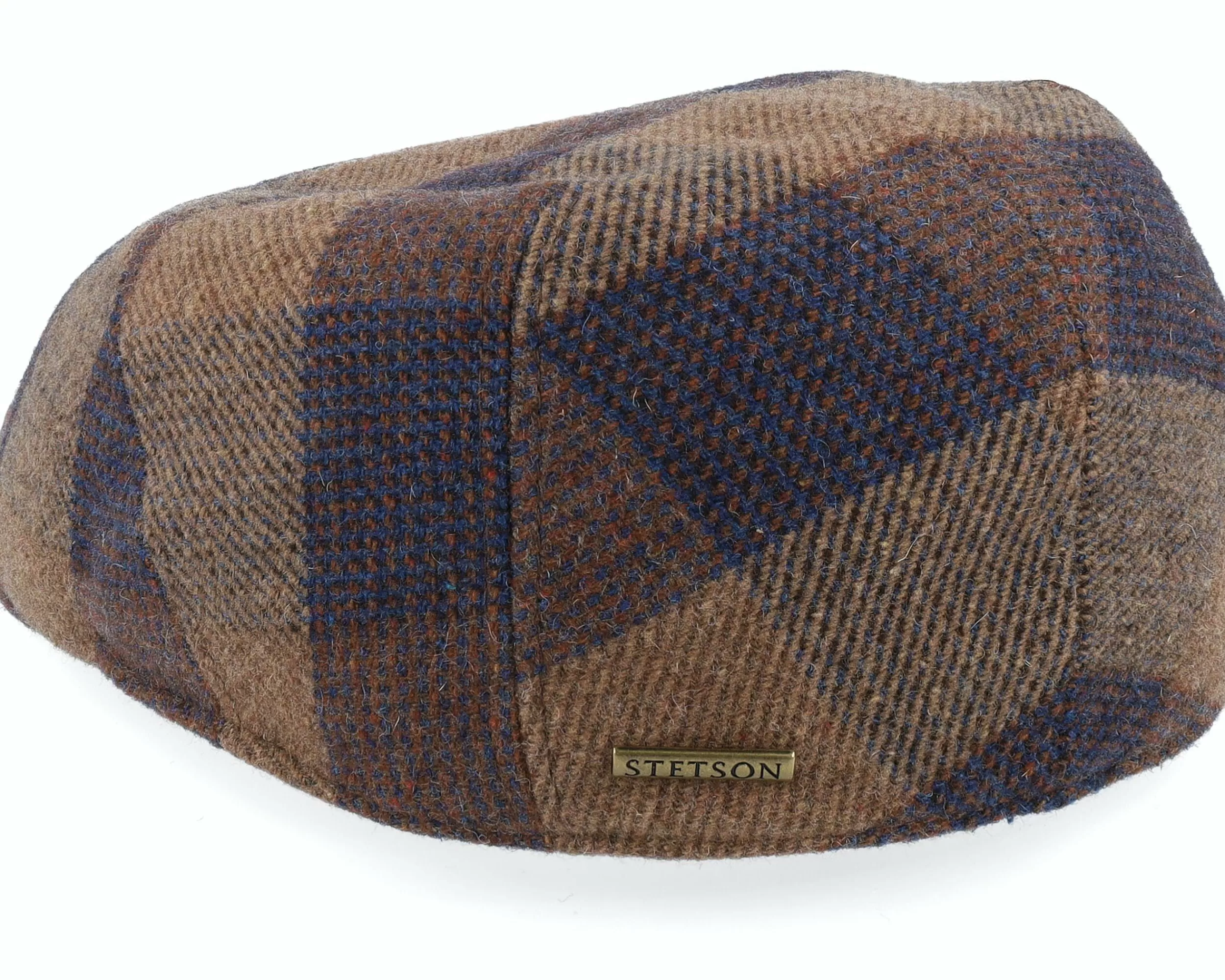 Stetson Ivy Cap Check Wool Brown Flat Cap - -Unisex Flat Caps