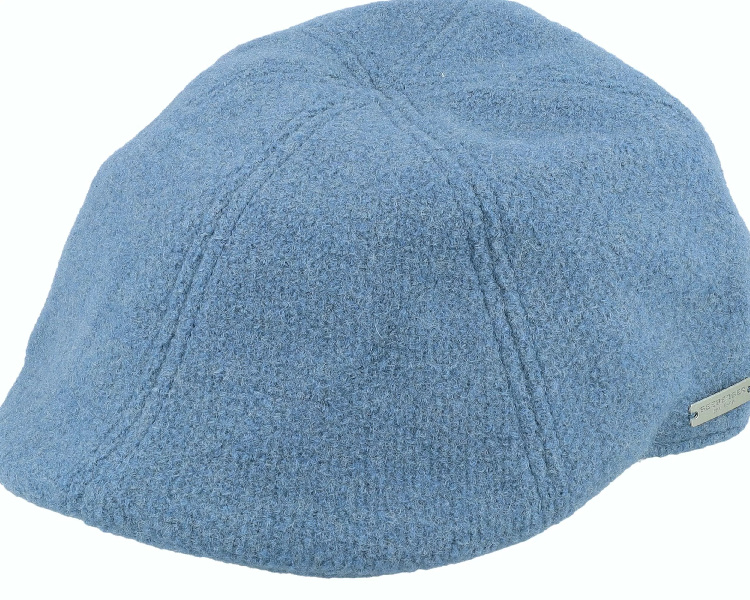 Seeberger Ivy Cap In Wool-Mix Fabric Blue Flat Cap - -Unisex Flat Caps