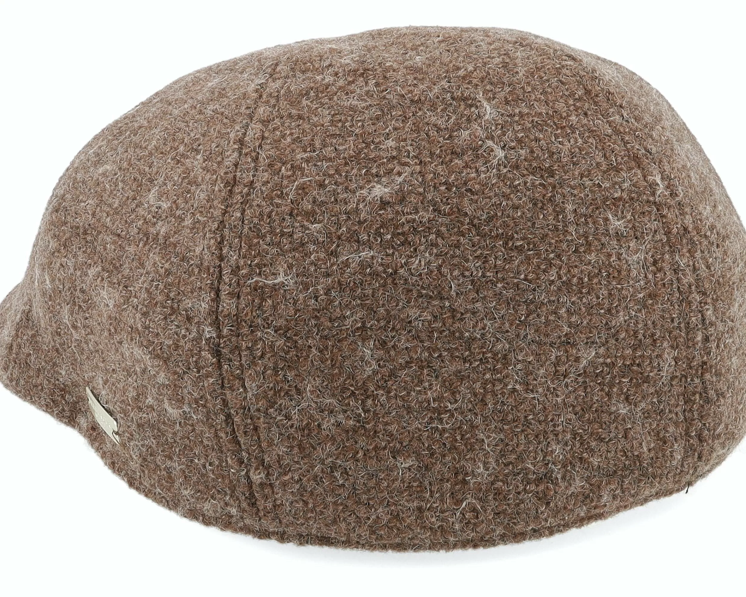 Seeberger Ivy Cap In Wool-Mix Fabric Nutria Flat Cap - -Unisex Flat Caps