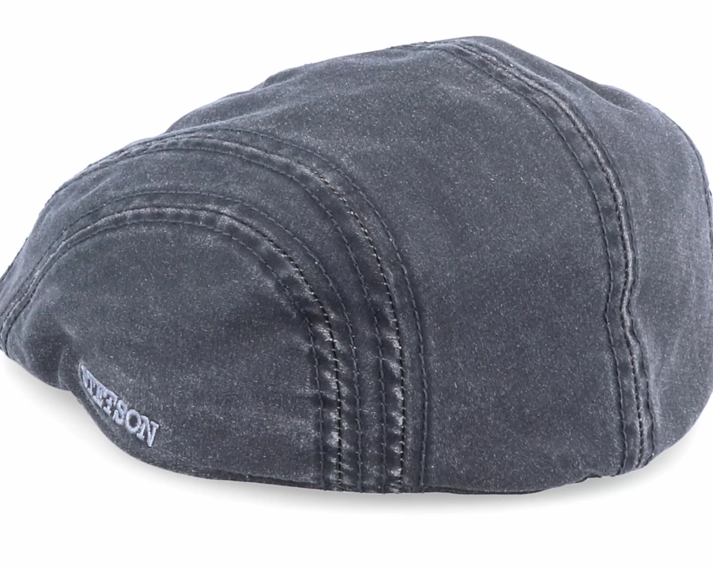 Stetson Ivy Co/Pe Ear Flap Black Flat Cap - -Unisex Flat Caps