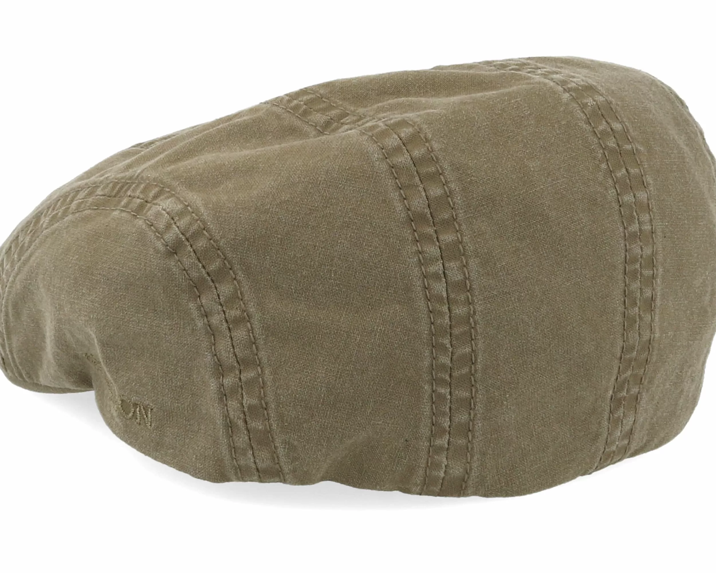 Stetson Ivy Delave Organic Cotton Olive Flat Cap - -Unisex Flat Caps