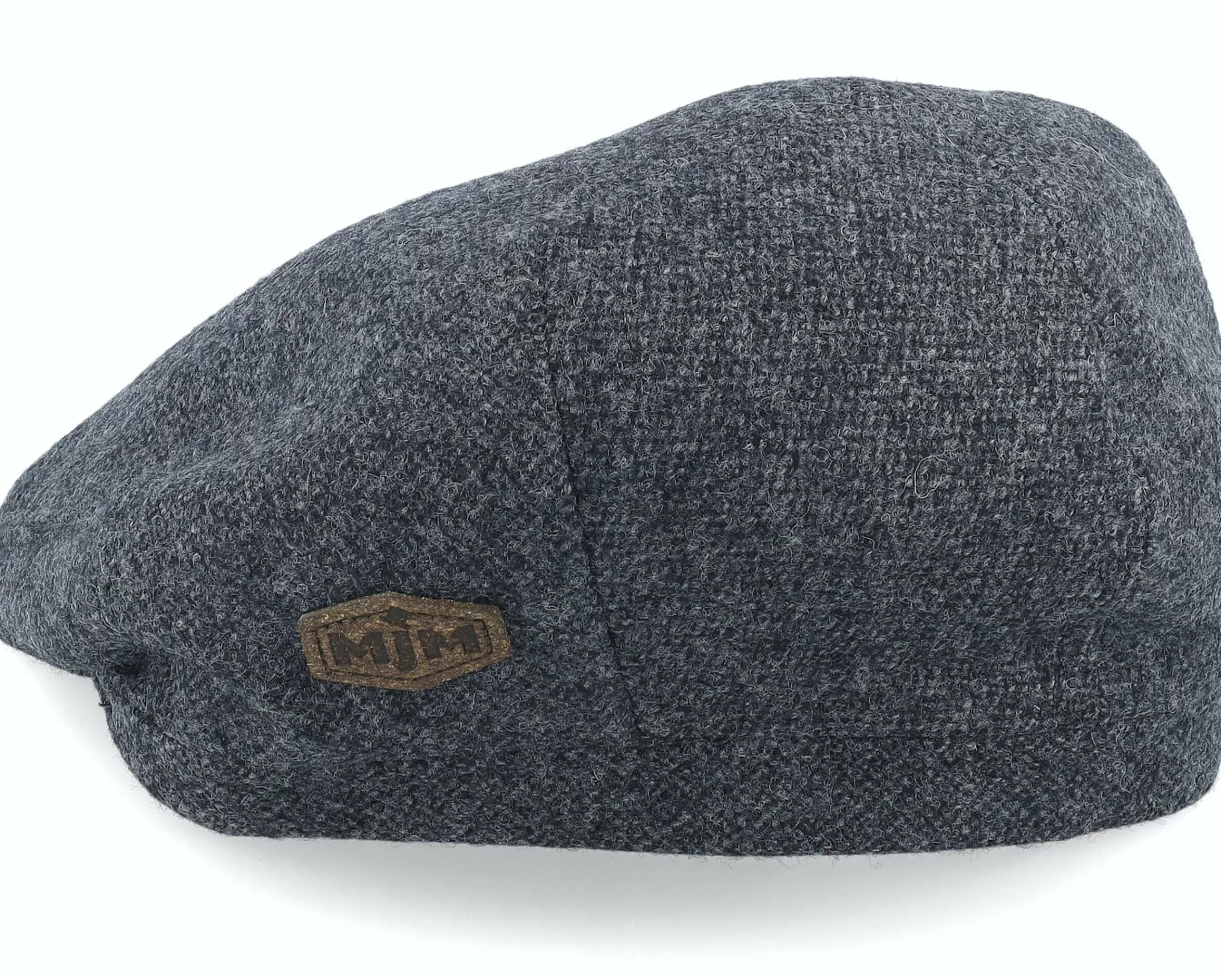 MJM Hats Jordan 32 Organic Wool/Cashmere Anthracite Flat Cap - -Unisex Flat Caps