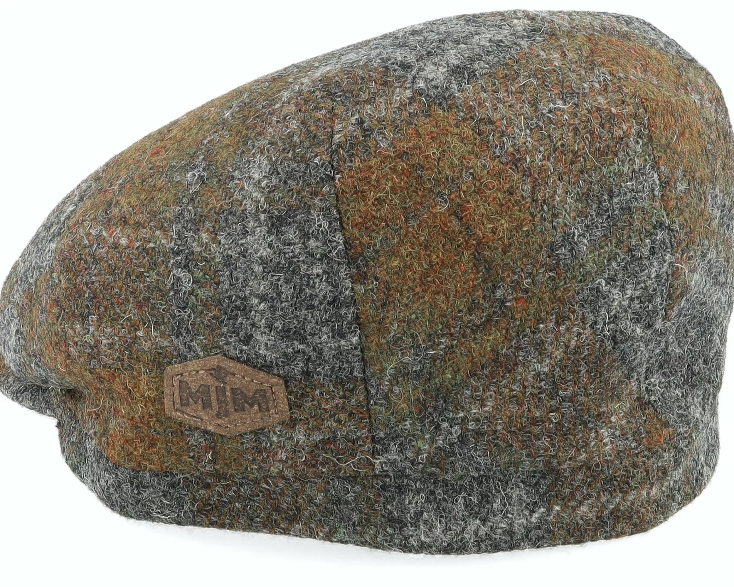 MJM Hats Jordan Harris Tweed Brown/Grey Check Flat Cap - -Unisex Flat Caps