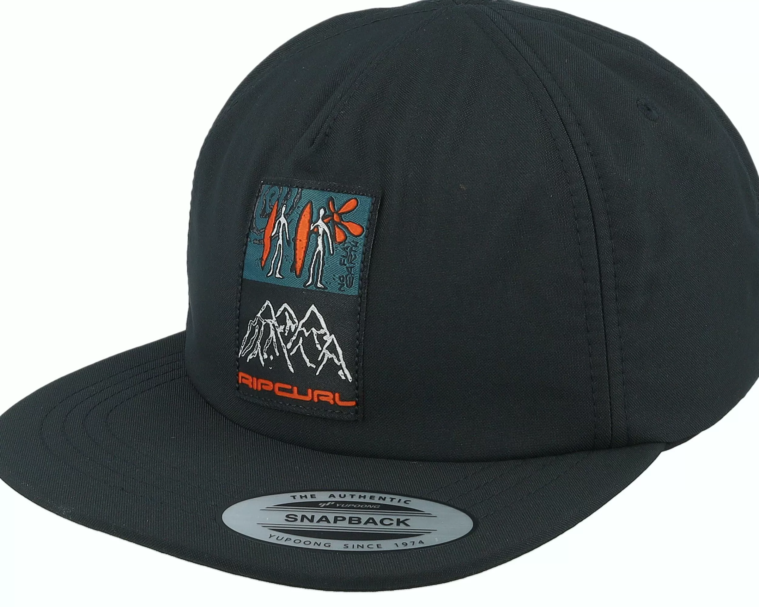 Rip Curl Journeys Rider Cap Black 5-Panel - -Unisex 5-Panel