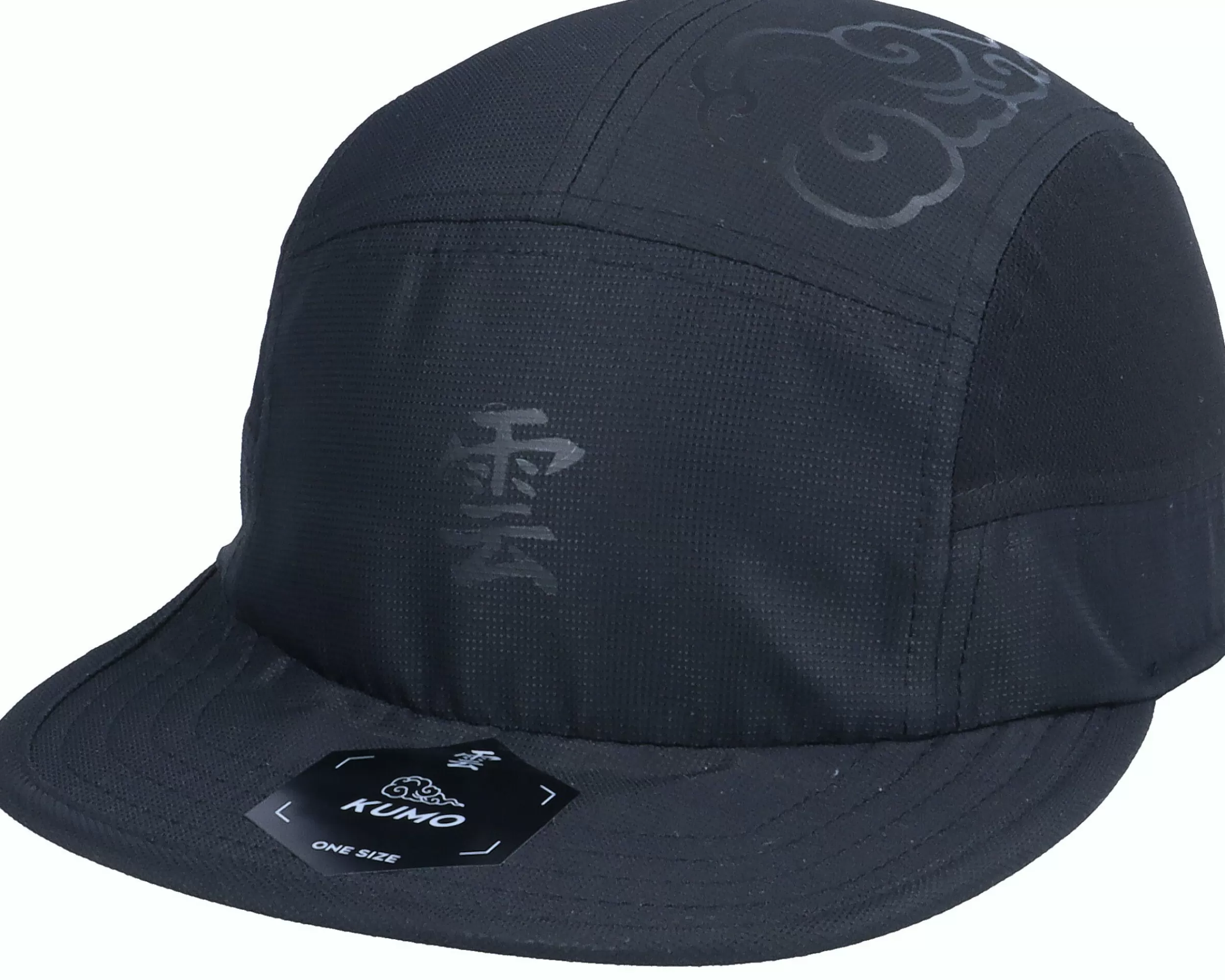 Kumo Kanji Cloudfit Black On Black 5-Panel - -Unisex 5-Panel