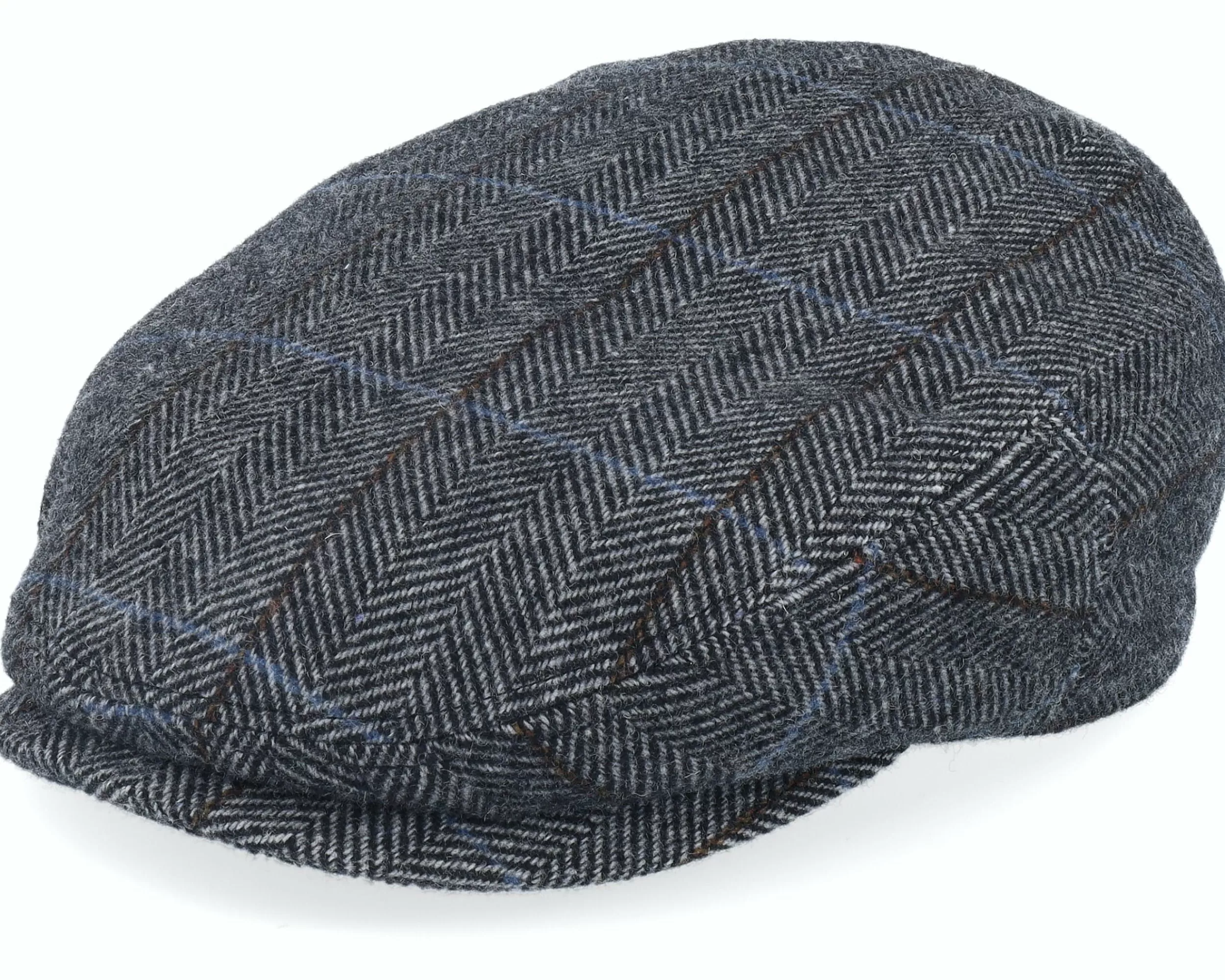 Stetson Kent Wool Charcoal Flatcap - -Unisex Flat Caps