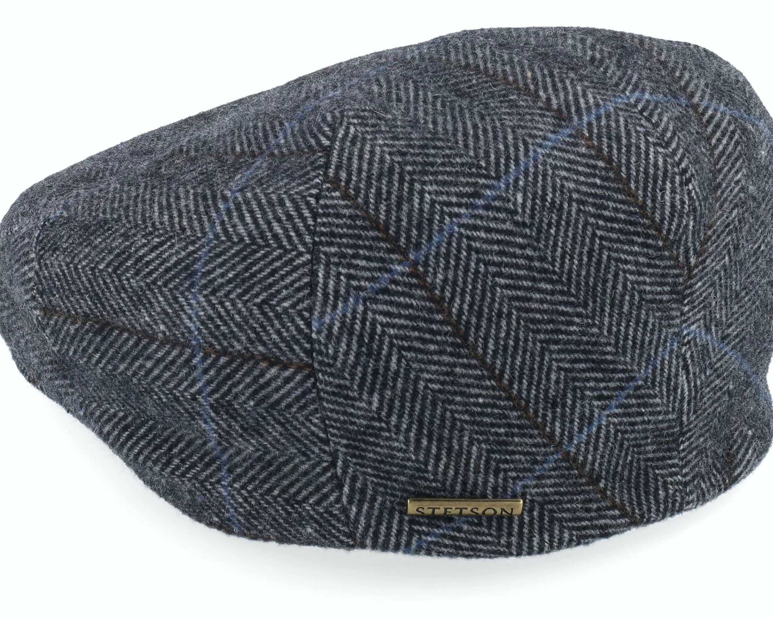 Stetson Kent Wool Charcoal Flatcap - -Unisex Flat Caps