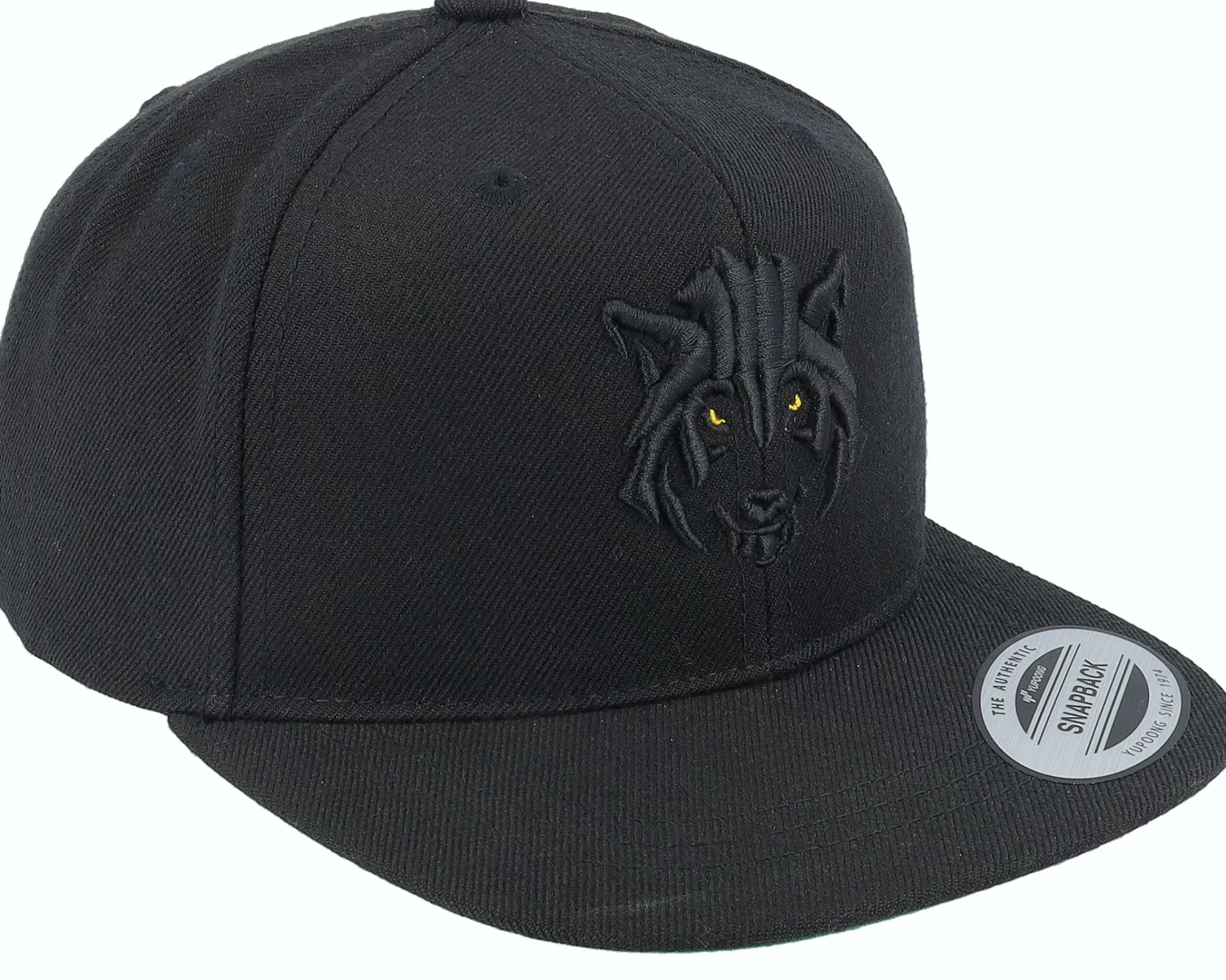 Kiddo Cap Kids 3D Black/Yellow Wolf Black Snapback - -Unisex Snapback