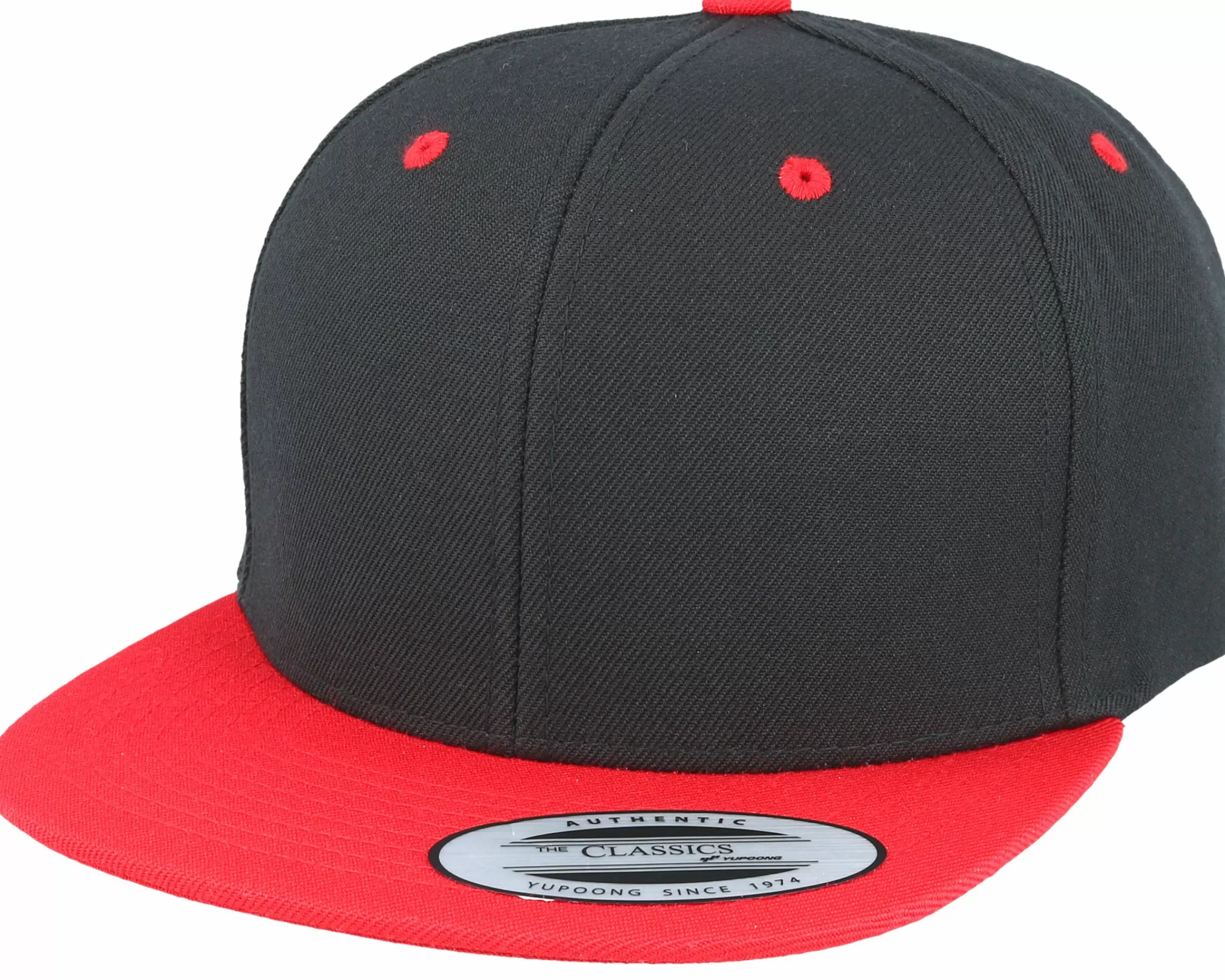 Yupoong Kids Black/Red Snapback - -Unisex Snapback