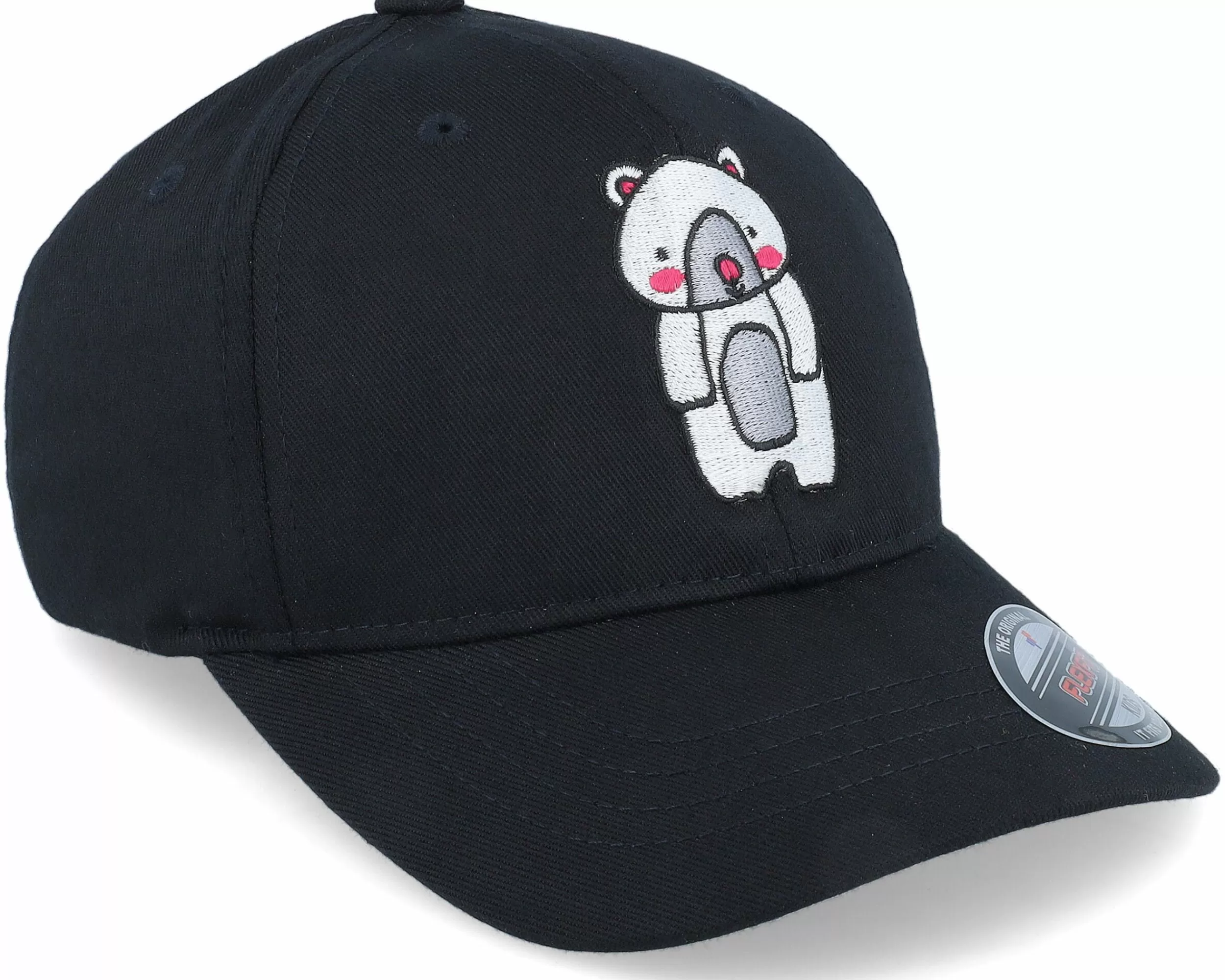 Kiddo Cap Kids Cute Bear Black Flexfit - -Unisex Flexfit