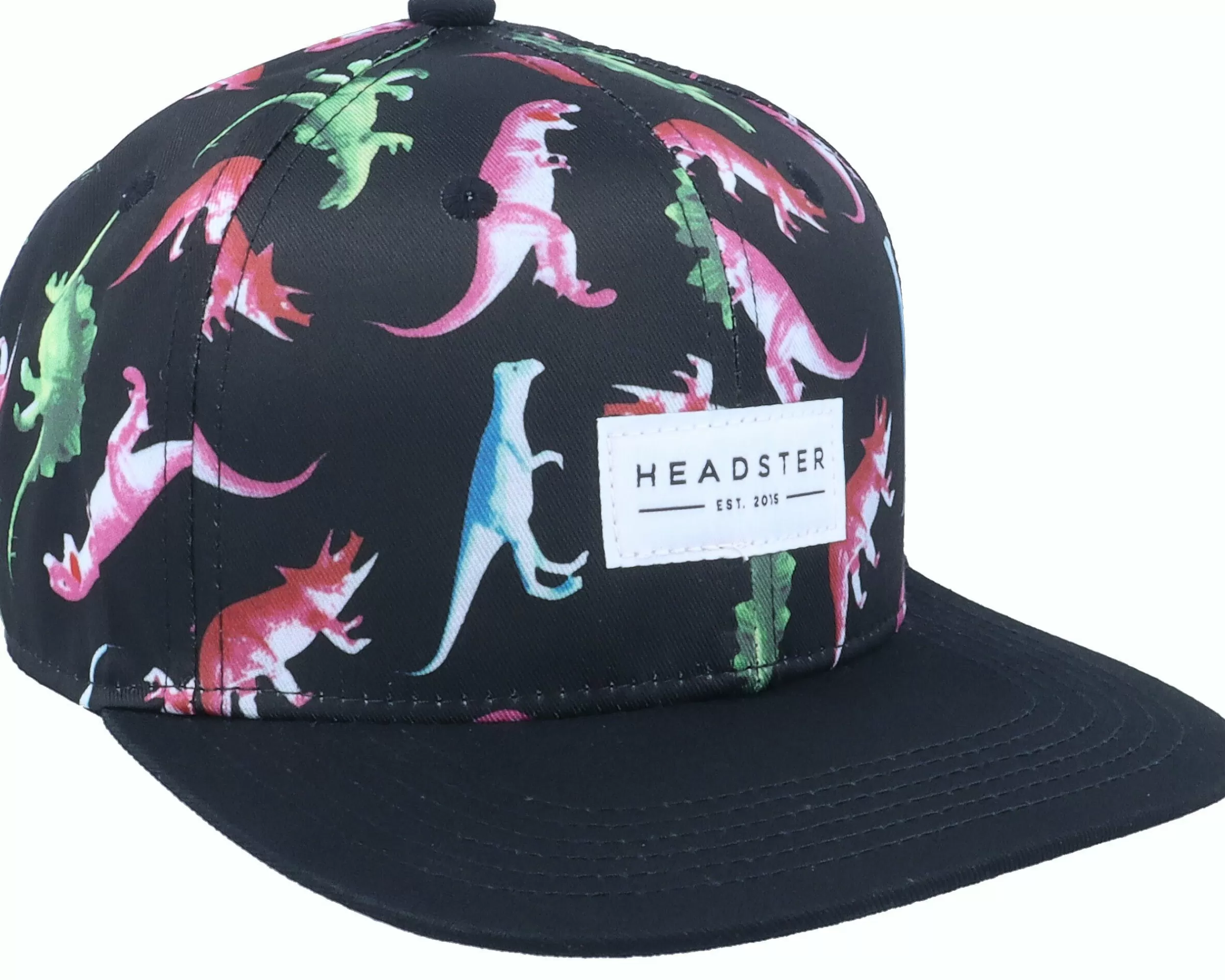 Headster Kids Dino Black Snapback - -Unisex Snapback