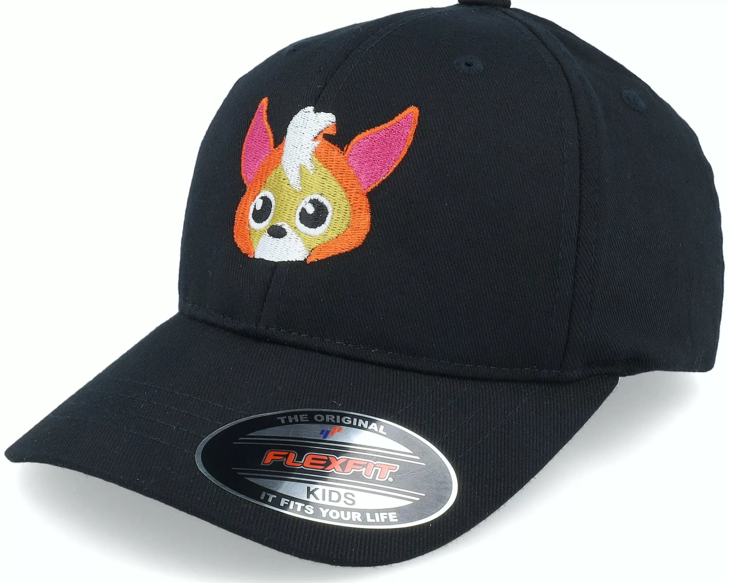 Kiddo Cap Kids Litte Fox Head Black Flexfit - -Unisex Flexfit