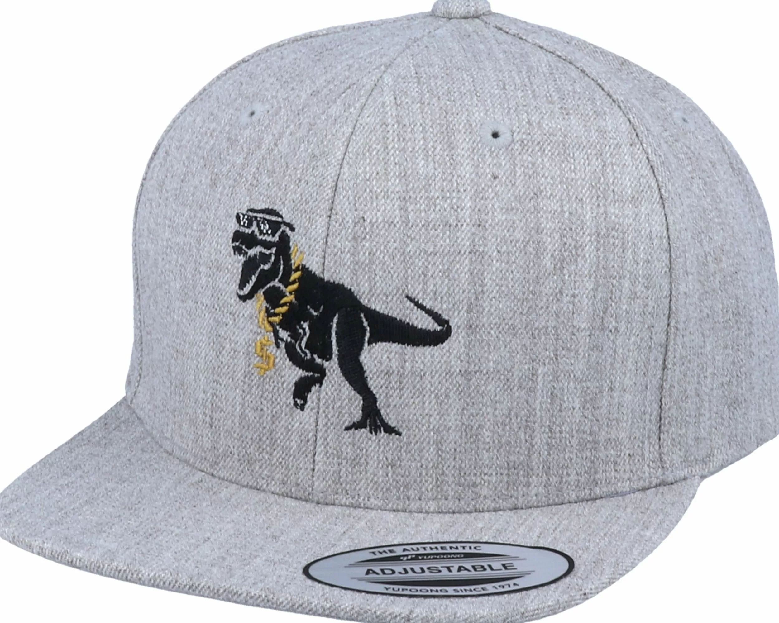 Kiddo Cap Kids Thug Life T-Rex Heather Grey Snapback - -Unisex Snapback