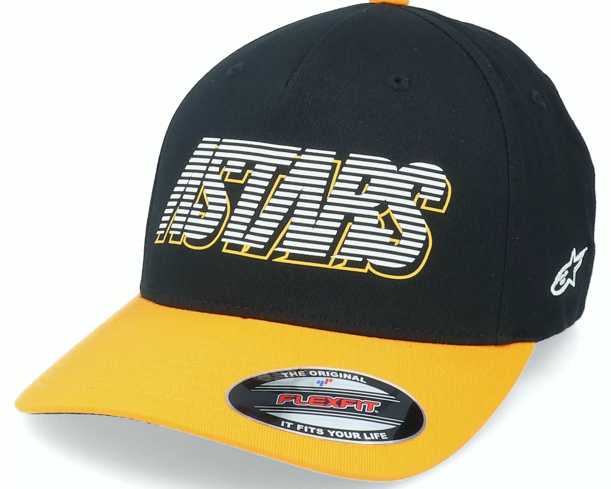 Alpinestars Lanes Hat Black/Yellow Flexfit - -Unisex Flexfit