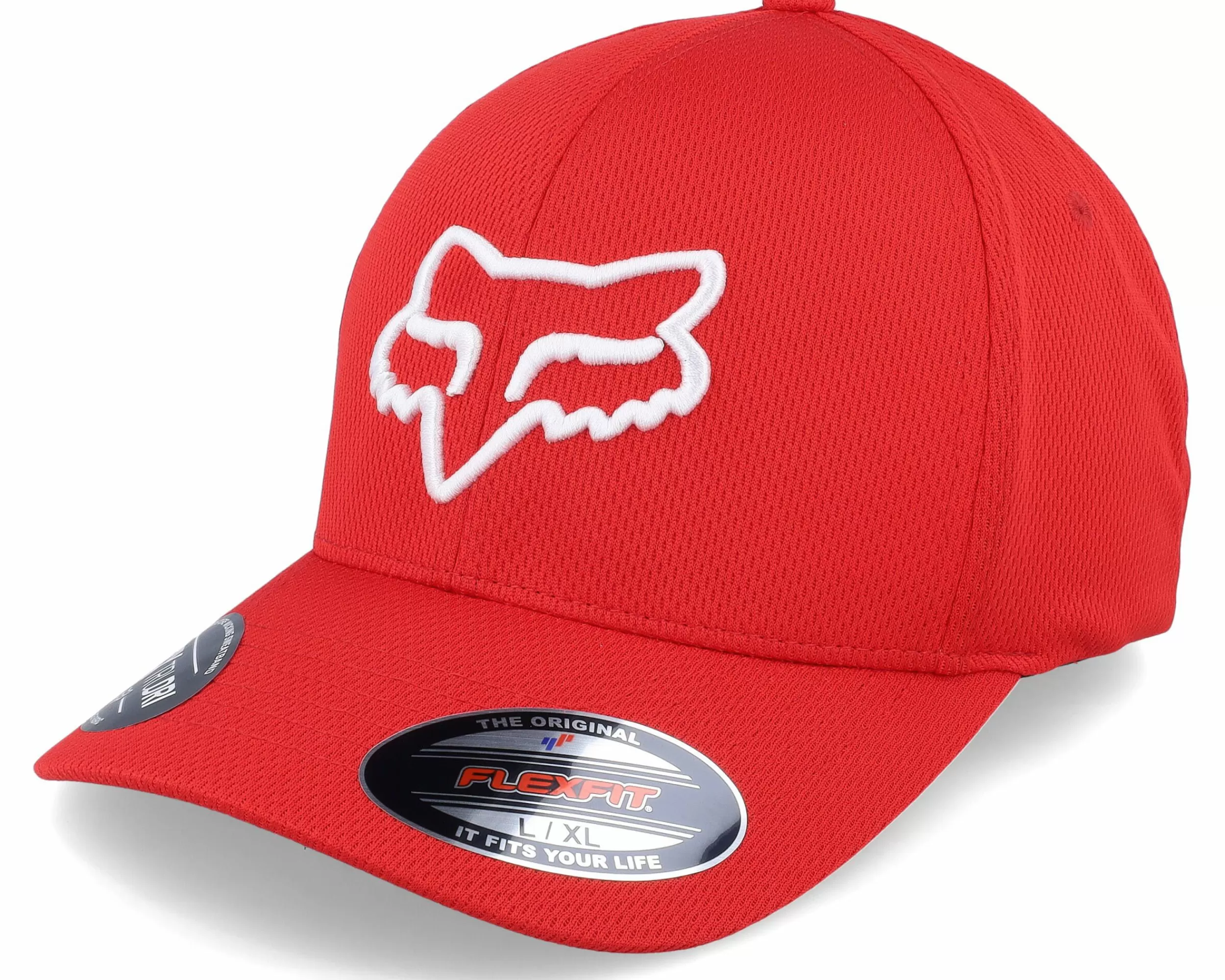 Fox Lithotype 2.0 Hat Red/White Flexfit - -Unisex Flexfit