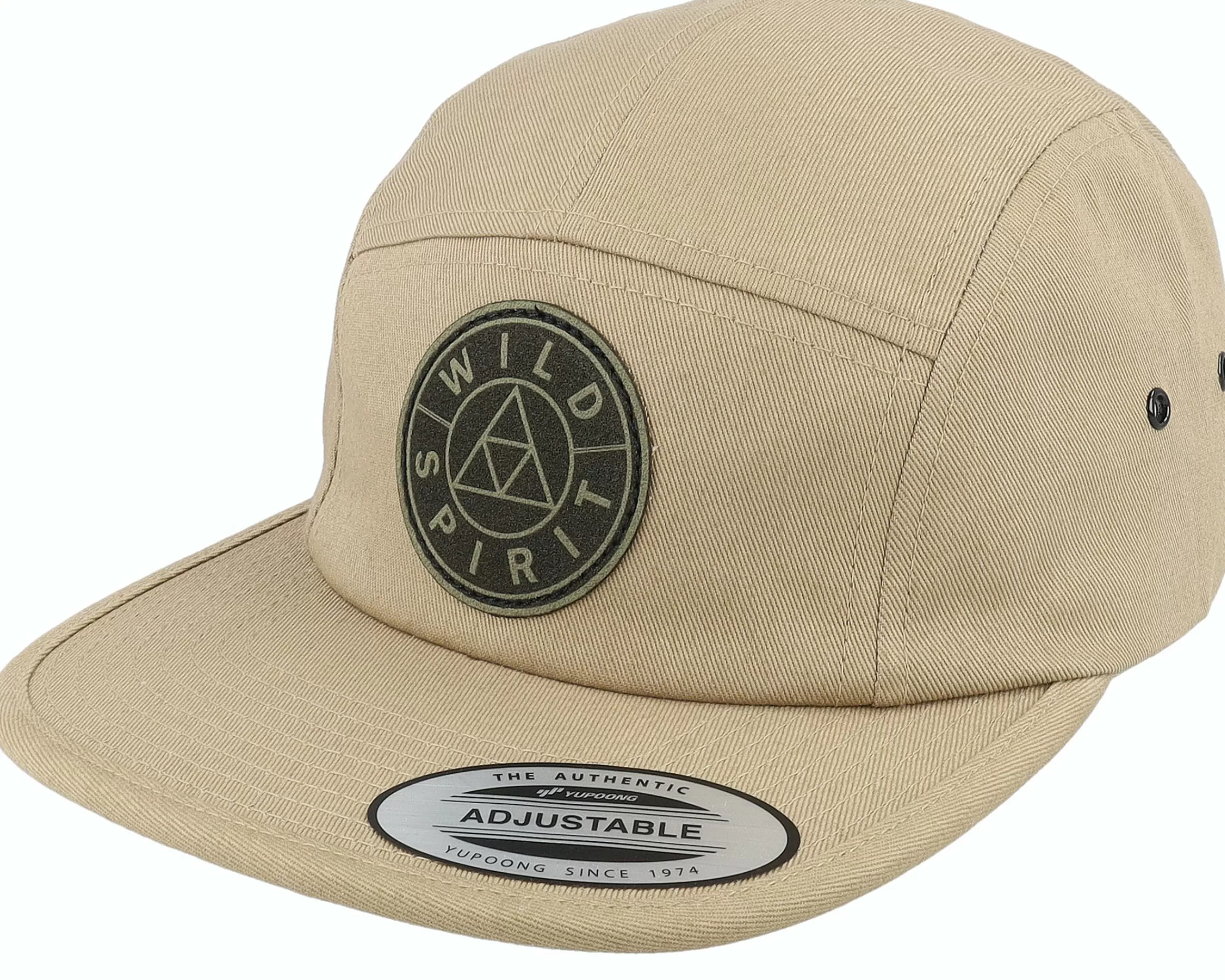 Wild Spirit Logo Basic Mountain Khaki 5-Panel - -Unisex 5-Panel