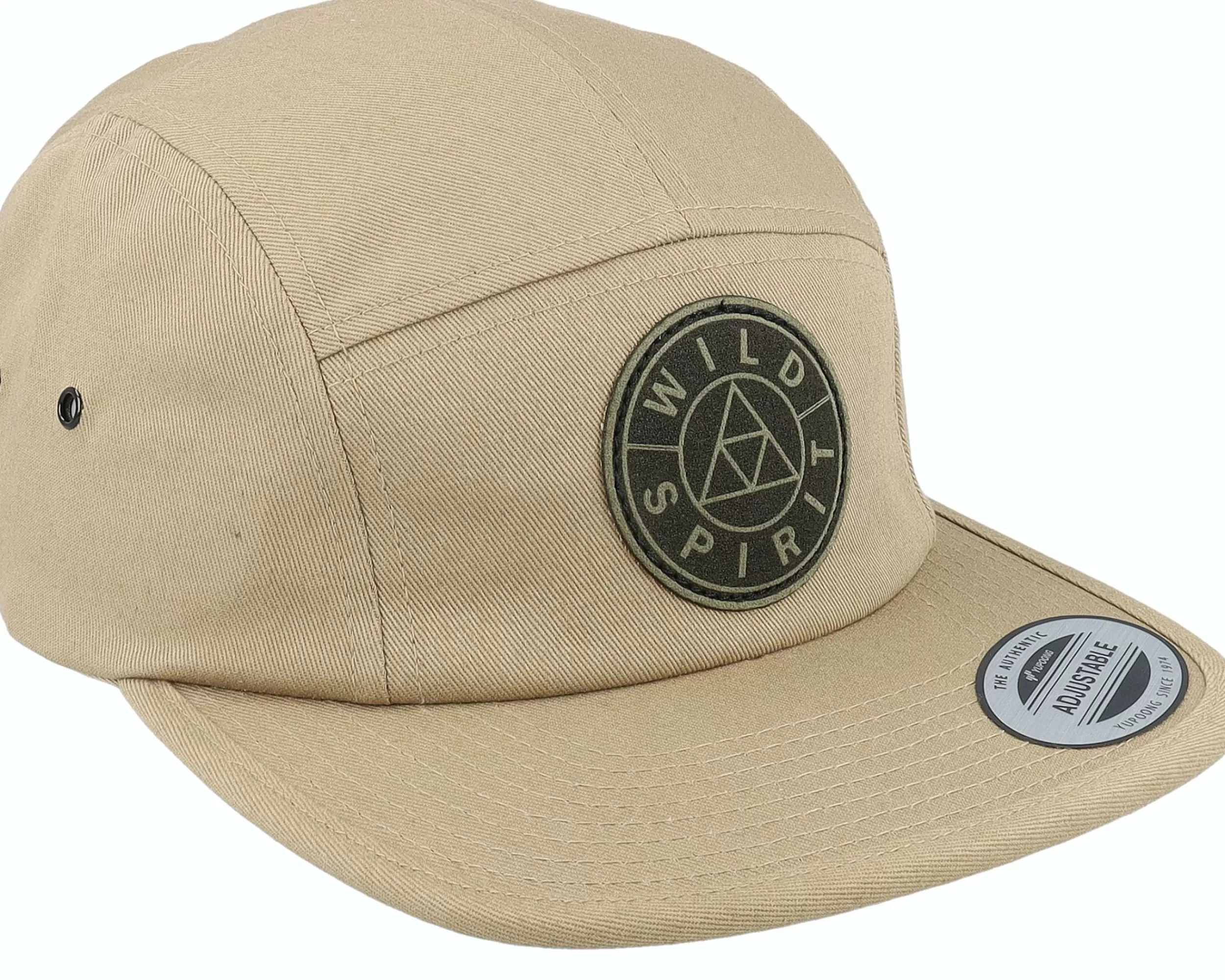 Wild Spirit Logo Basic Mountain Khaki 5-Panel - -Unisex 5-Panel