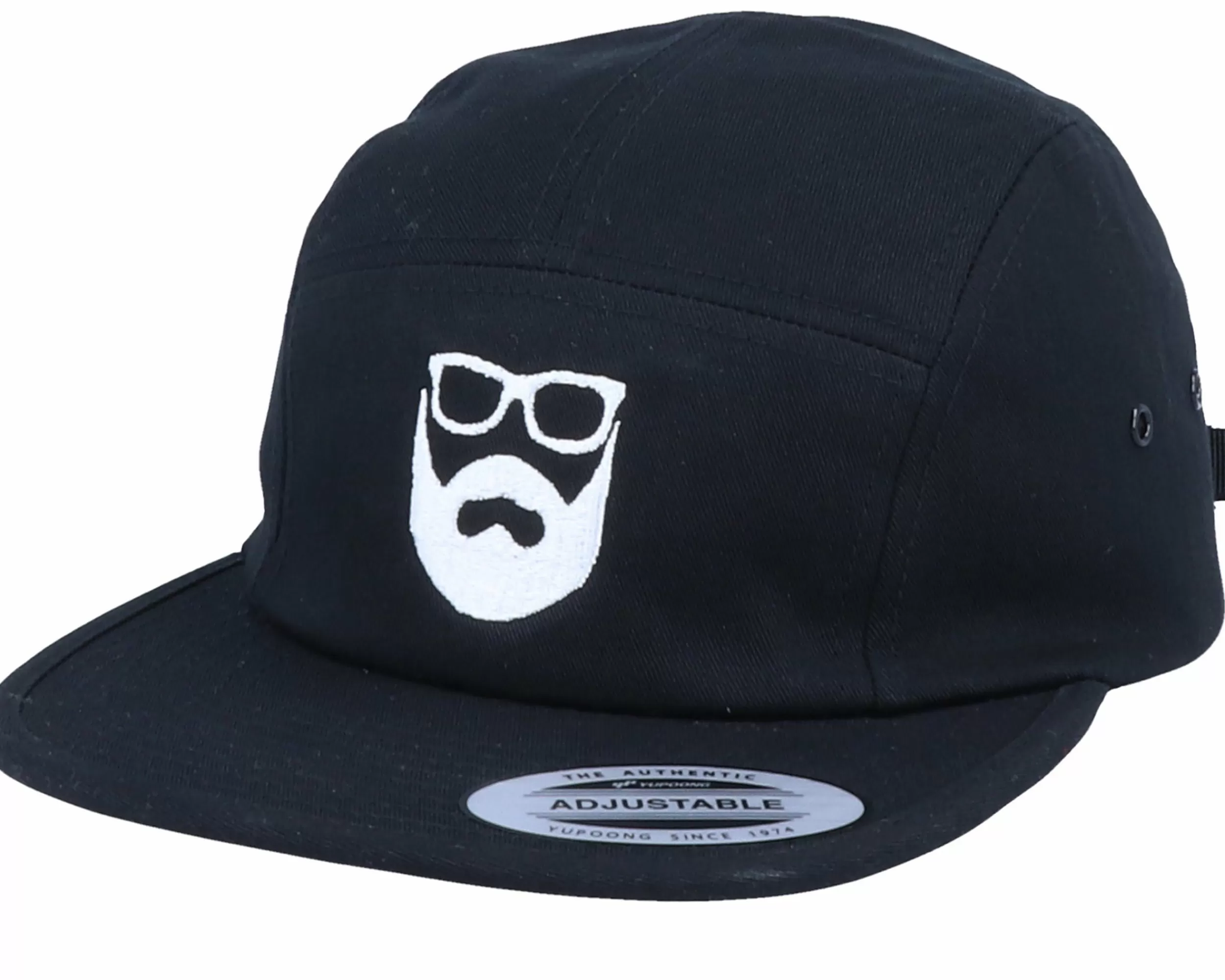 Bearded Man Logo Black/White 5-Panel - -Unisex 5-Panel