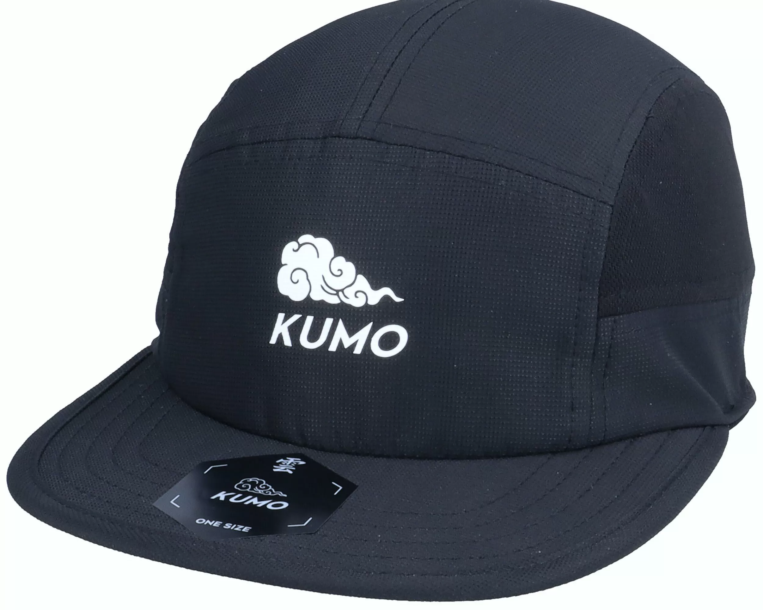 Kumo Logo White Cloudfit Black 5-Panel - -Unisex 5-Panel