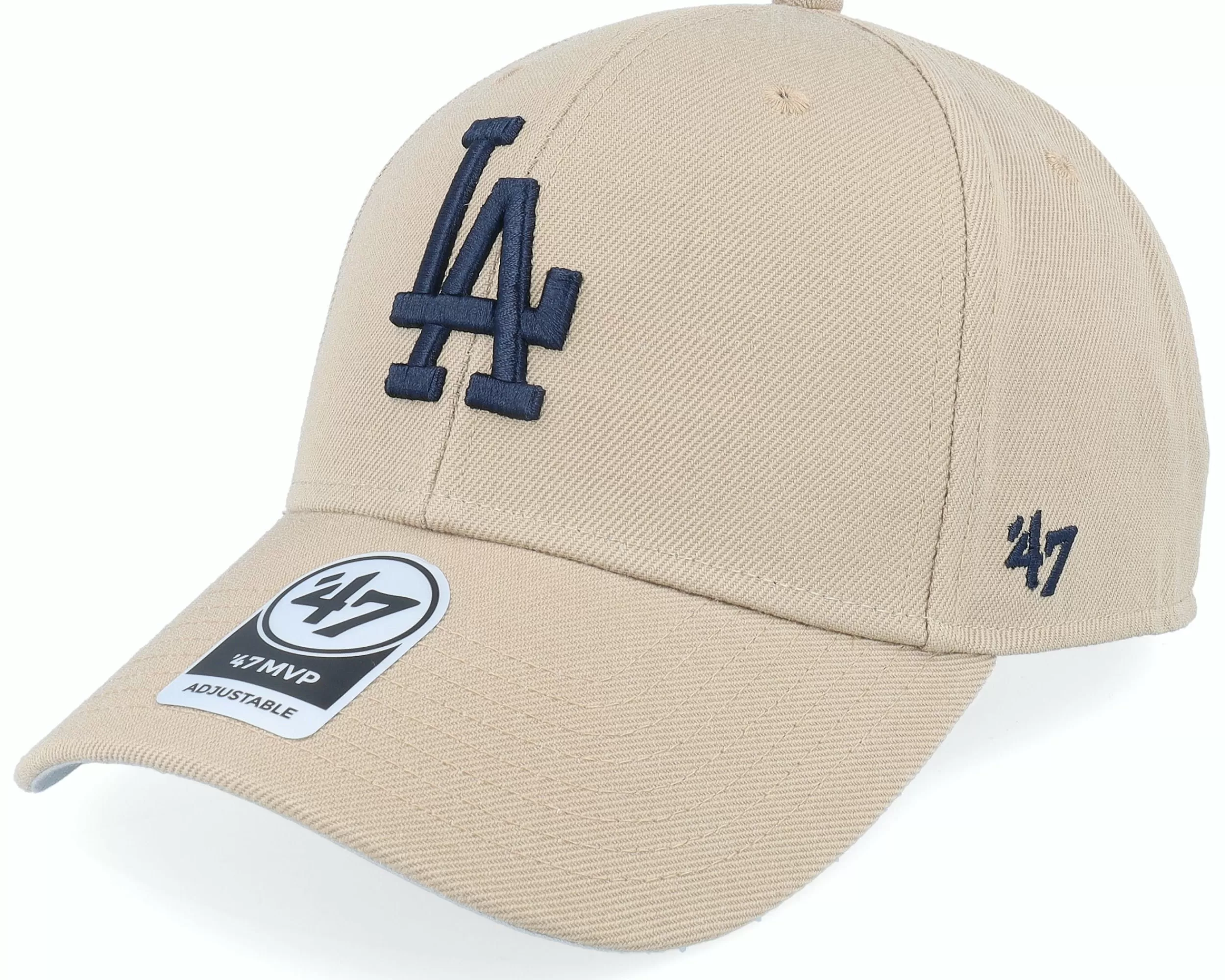 47 Brand Los Angeles Dodgers 47 Mvp Wool Khaki/Black Adjustable - -Unisex Adjustable