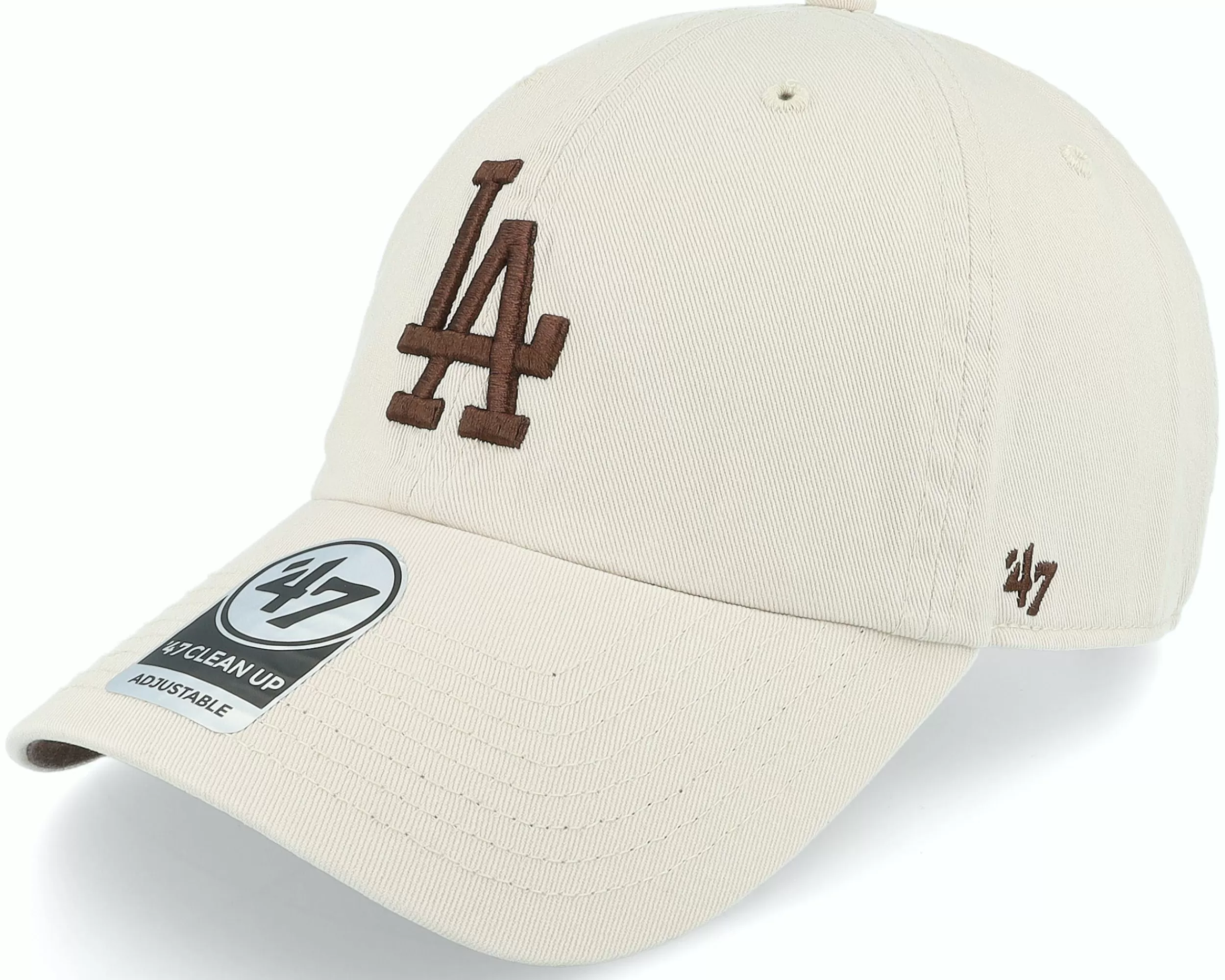 47 Brand Los Angeles Dodgers Ballpark Clean Up Bone Dad Cap - -Unisex Dad Cap