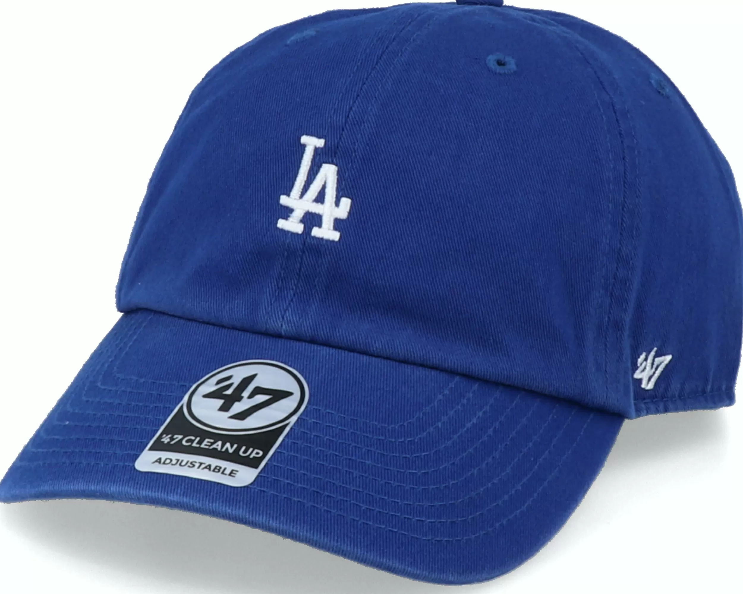 47 Brand Los Angeles Dodgers Base Runner Clean Up Blue/White Adjustable - -Unisex Dad Cap
