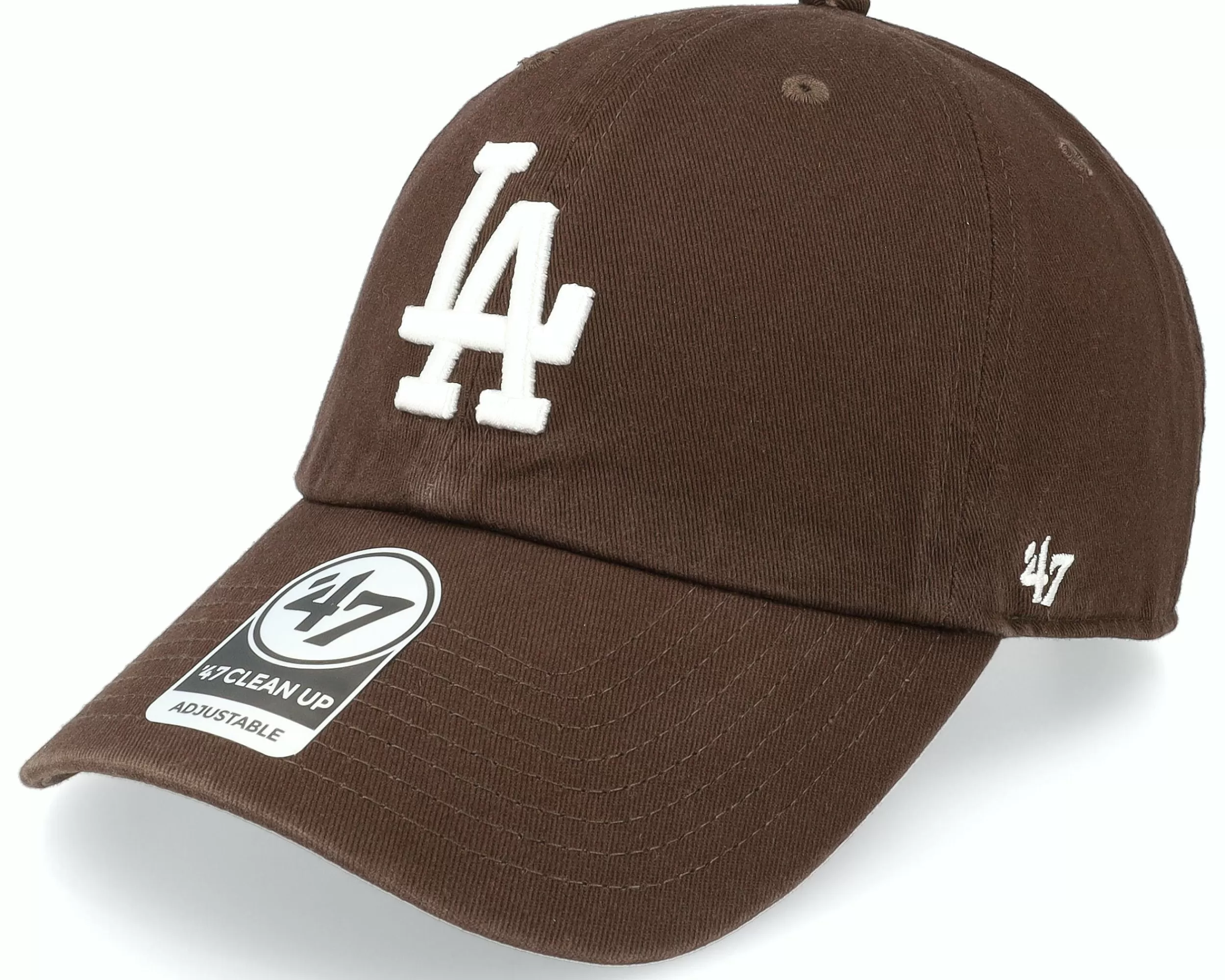 47 Brand Los Angeles Dodgers Clean Up Brown Dad Cap - -Unisex Dad Cap