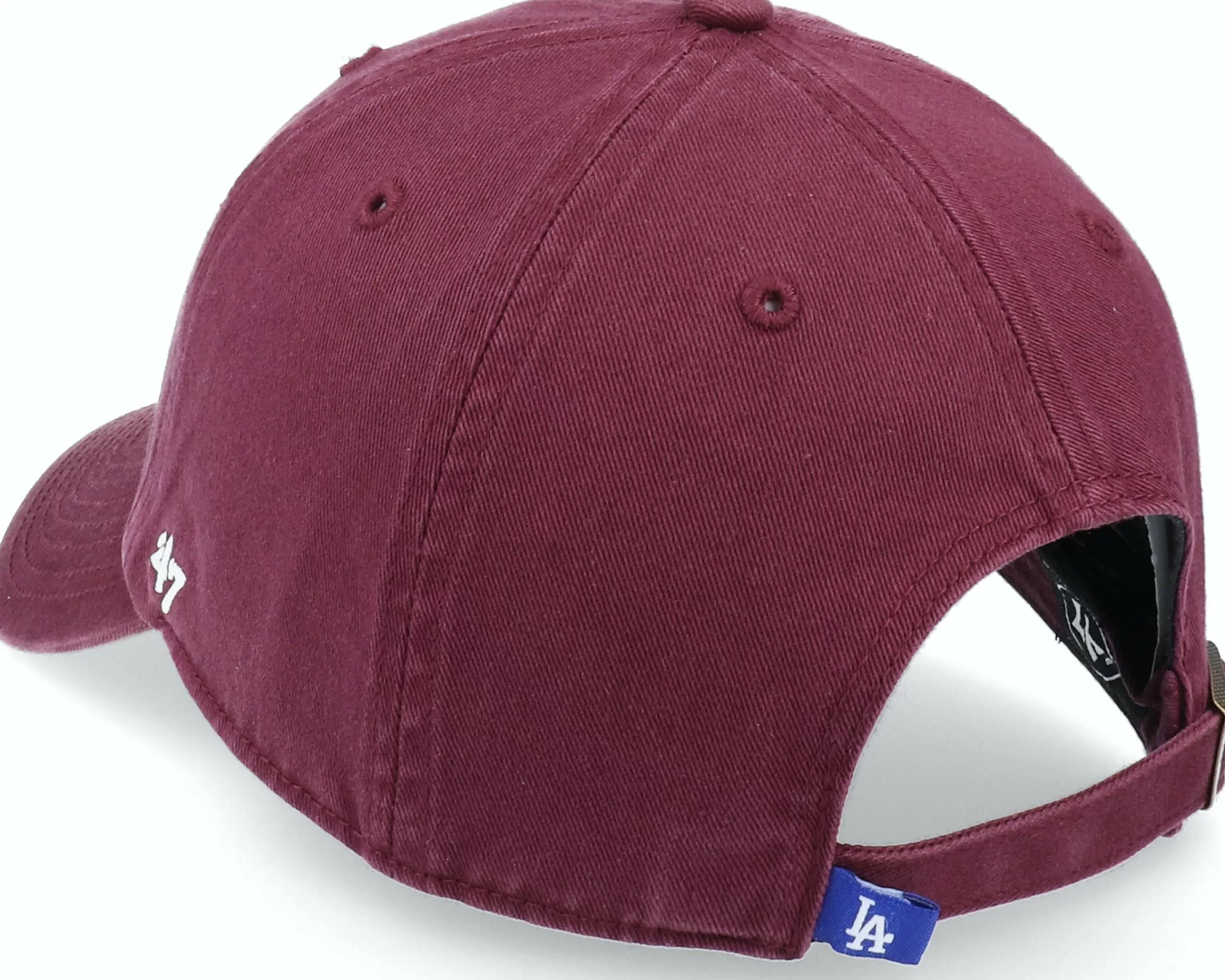 47 Brand Los Angeles Dodgers Clean Up Dark Maroon Dad Cap - -Unisex Dad Cap