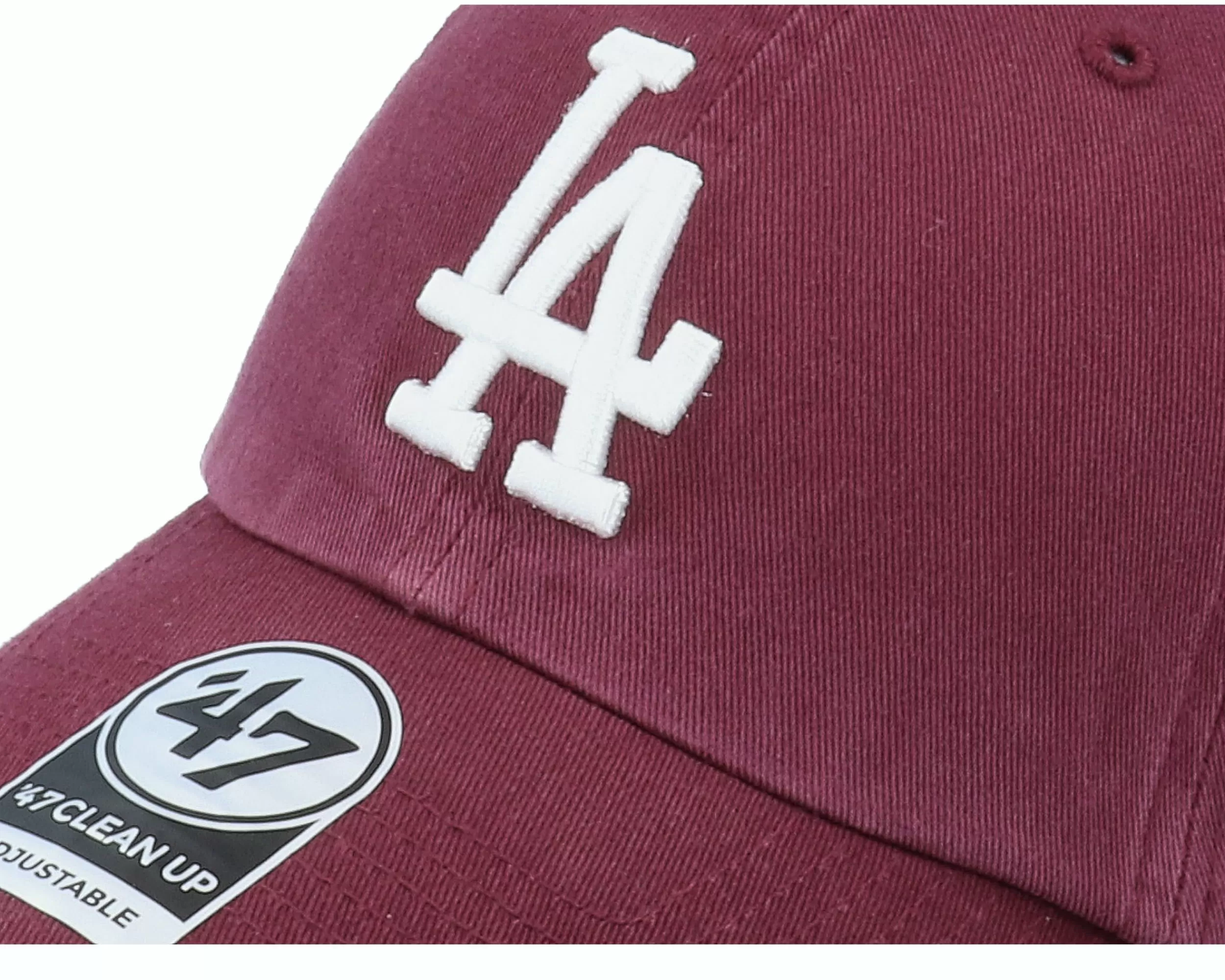 47 Brand Los Angeles Dodgers Clean Up Dark Maroon Dad Cap - -Unisex Dad Cap