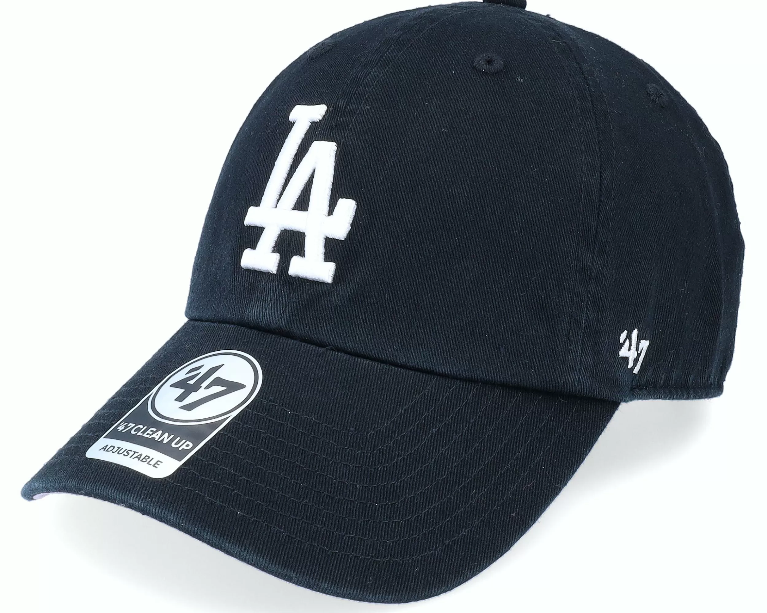 47 Brand Los Angeles Dodgers Mlb Ballpark Clean Up Black Dad Cap - -Unisex Dad Cap