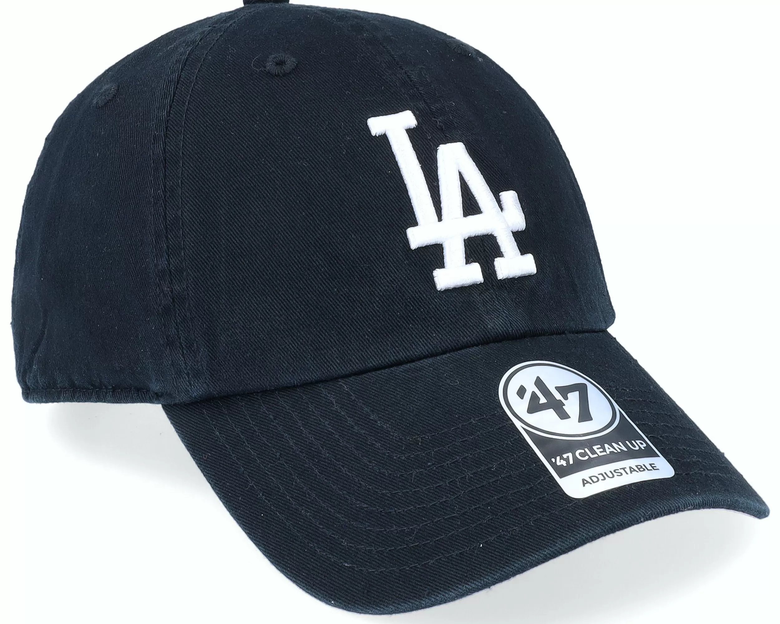 47 Brand Los Angeles Dodgers Mlb Ballpark Clean Up Black Dad Cap - -Unisex Dad Cap