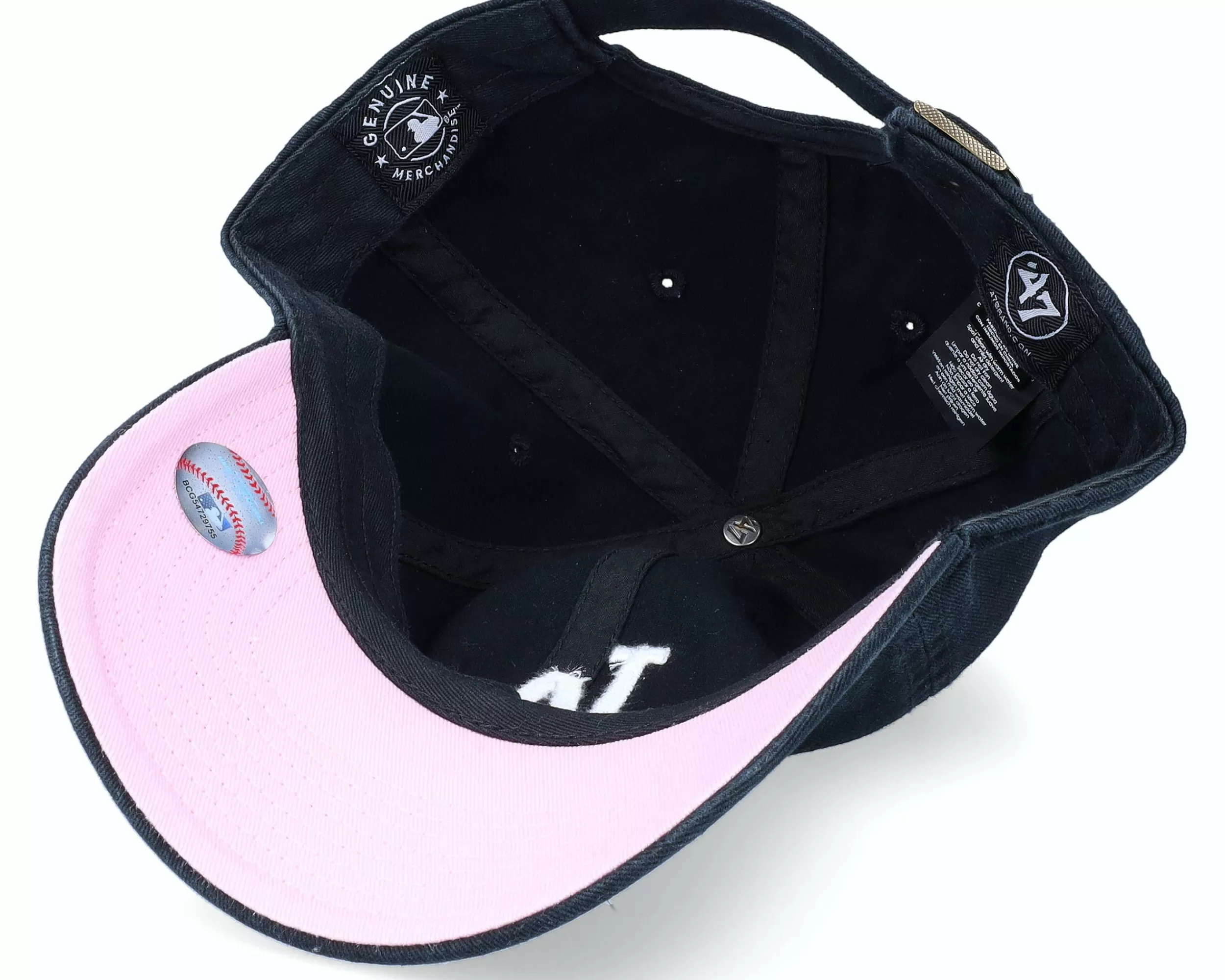 47 Brand Los Angeles Dodgers Mlb Ballpark Clean Up Black Dad Cap - -Unisex Dad Cap