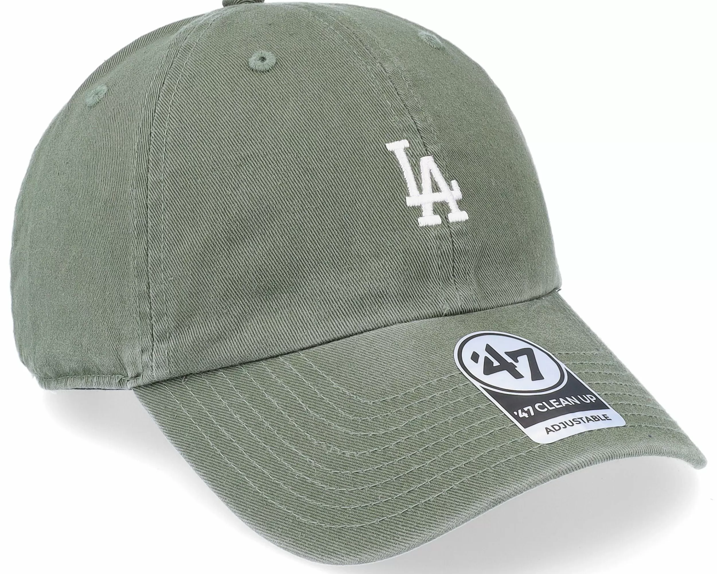 47 Brand Los Angeles Dodgers Mlb Base Runner Clean Up Moss Dad Cap - -Unisex Dad Cap