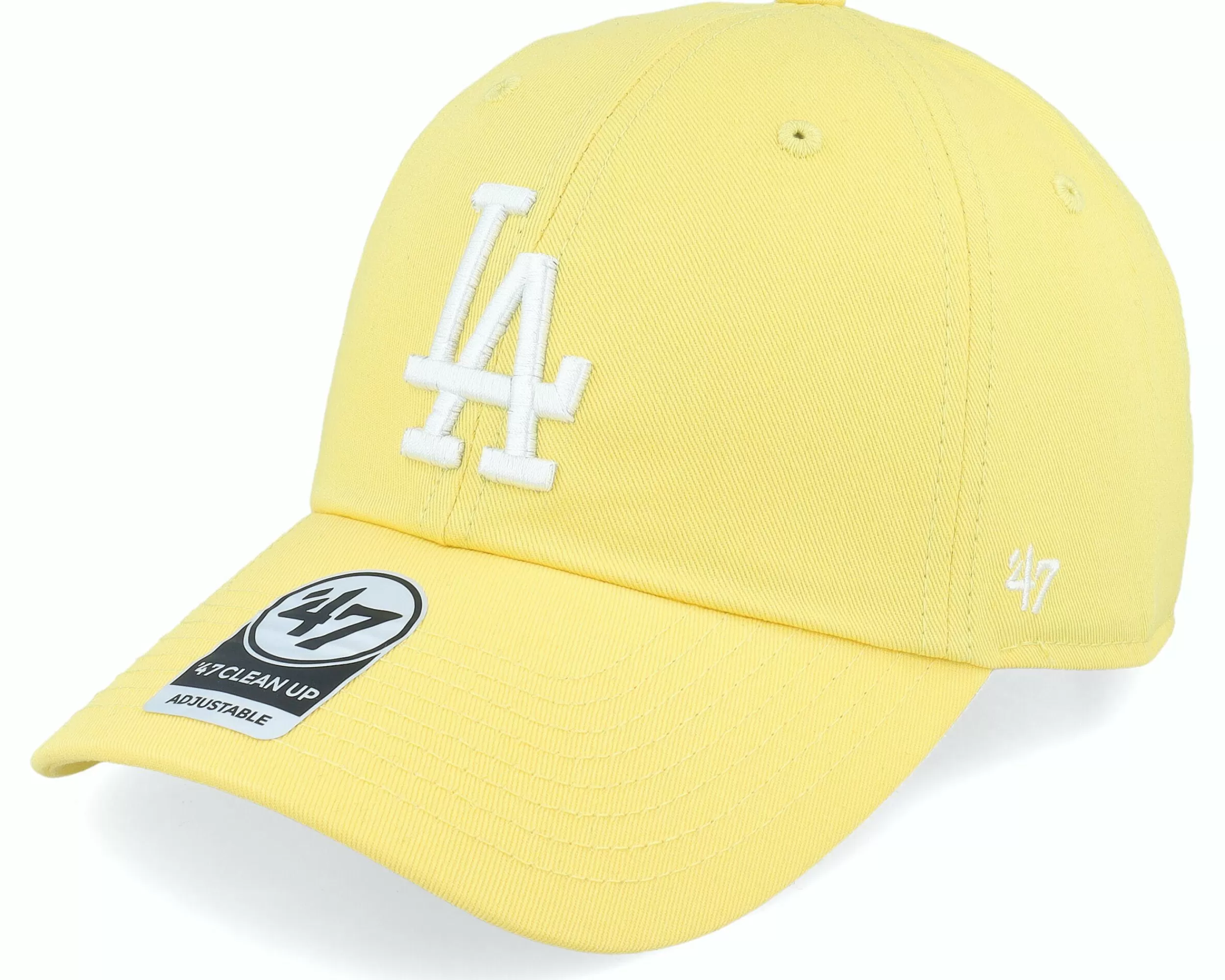 47 Brand Los Angeles Dodgers Mlb Clean Up Maize Dad Cap - -Unisex Dad Cap