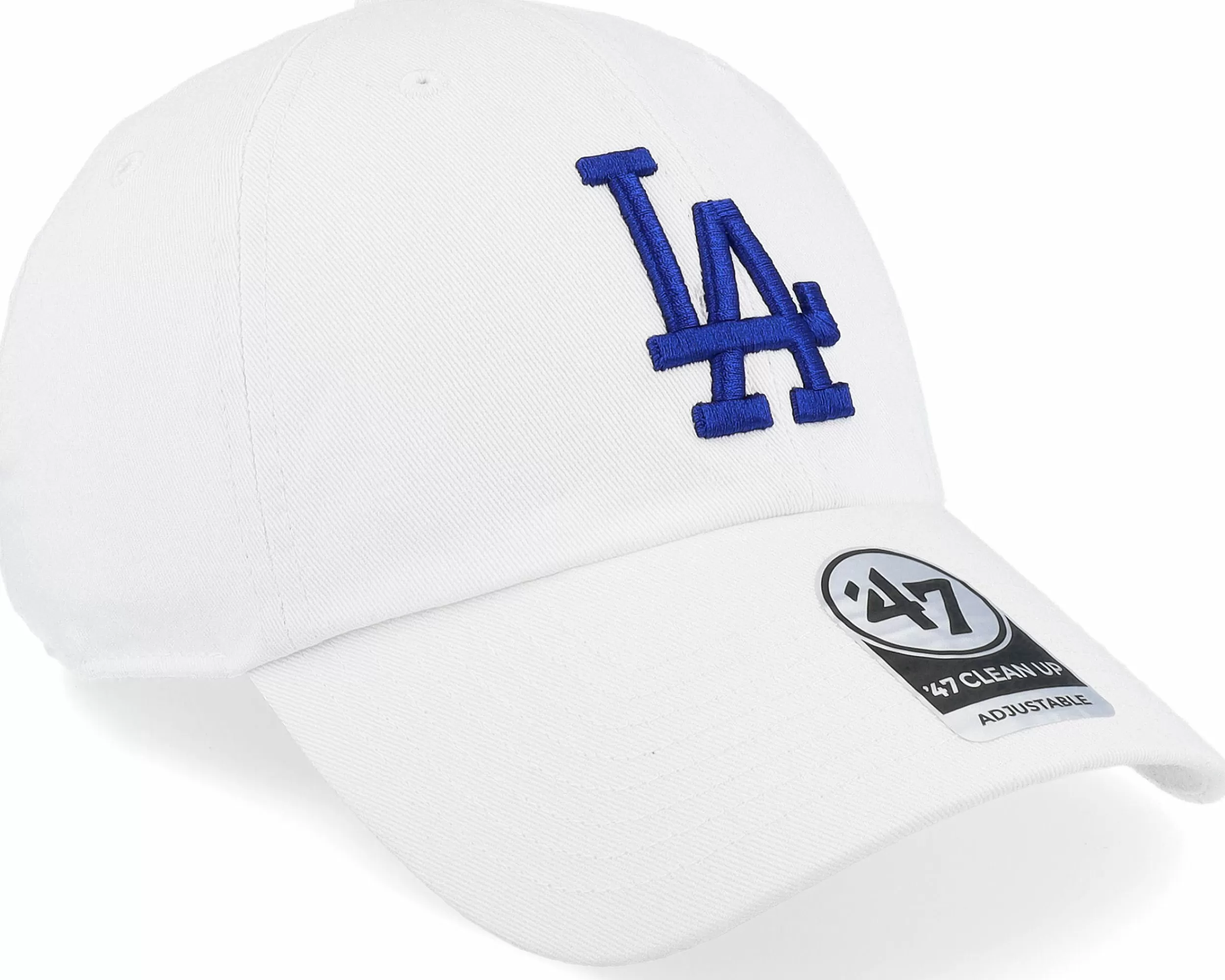 47 Brand Los Angeles Dodgers Mlb Clean Up White Dad Cap - -Unisex Dad Cap