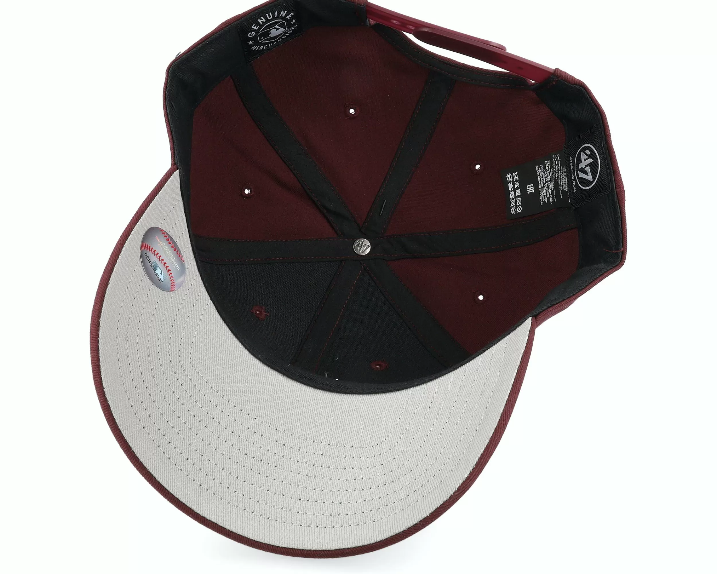 47 Brand Los Angeles Dodgers Mlb Raised Basic Mvp Dark Maroon Adjustable - -Unisex Adjustable
